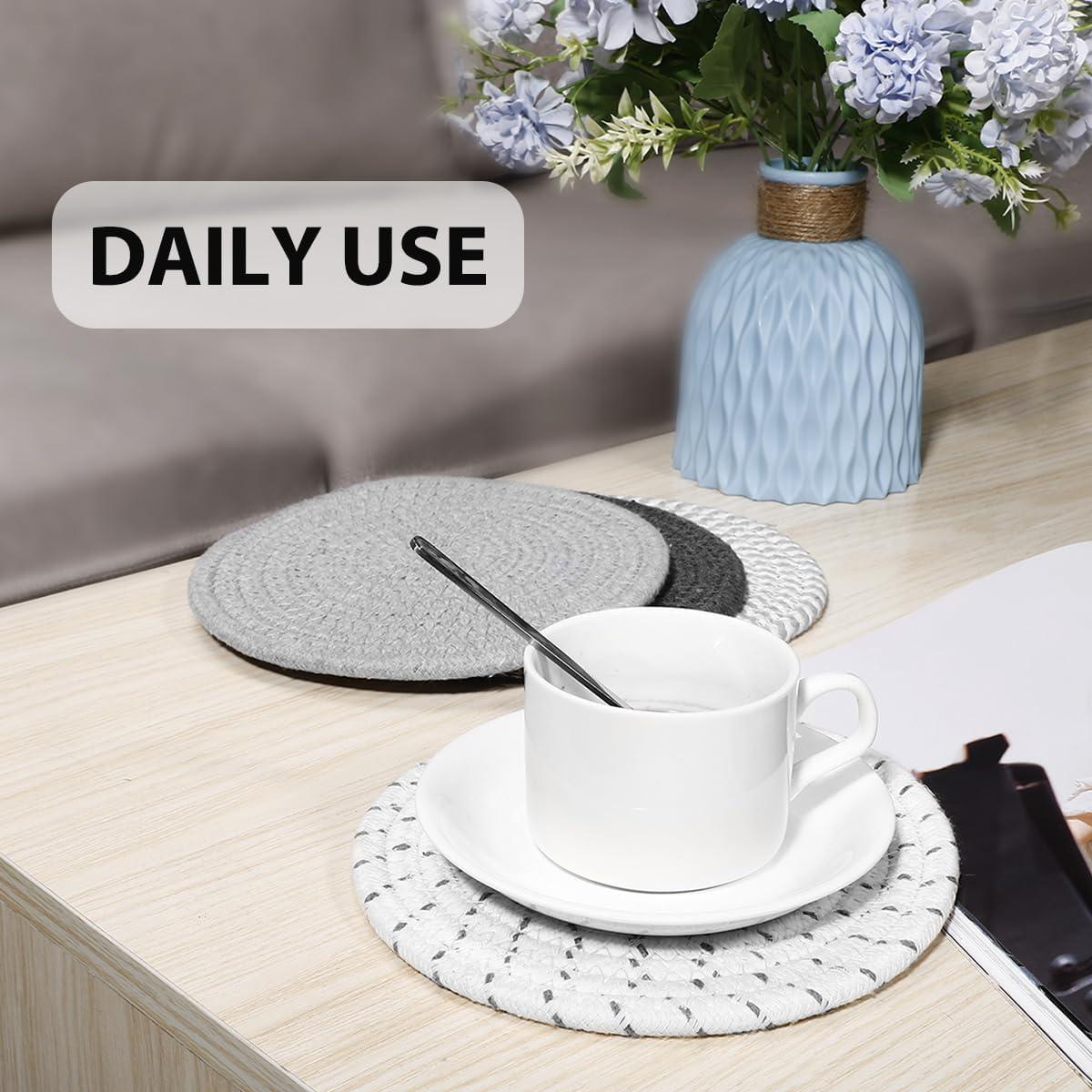 Juego de 8 Trivetes de Algodón ME.FAN 20 cm para Platos Calientes