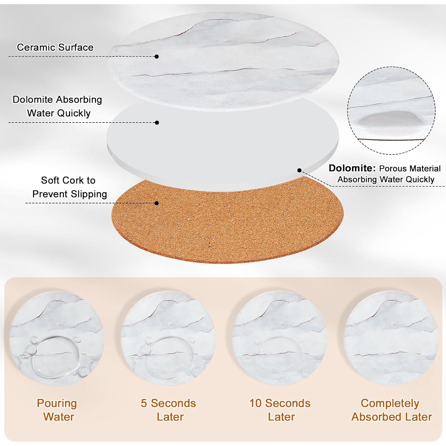 Juego de 3 Trivetes de Cerámica Furwarmy 7'' Antideslizantes