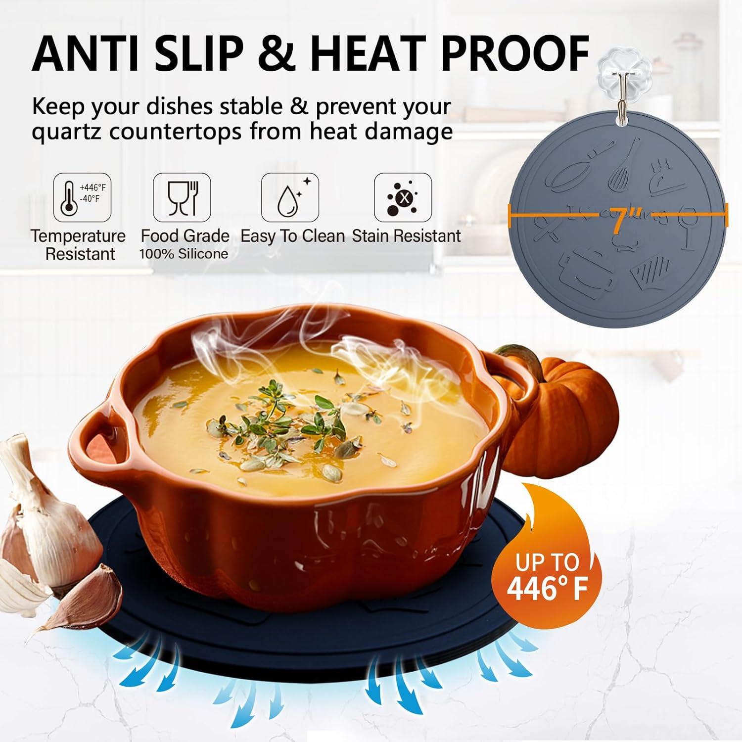 Mats de Silicona Antideslizantes AMNCML - 18 cm x 18 cm