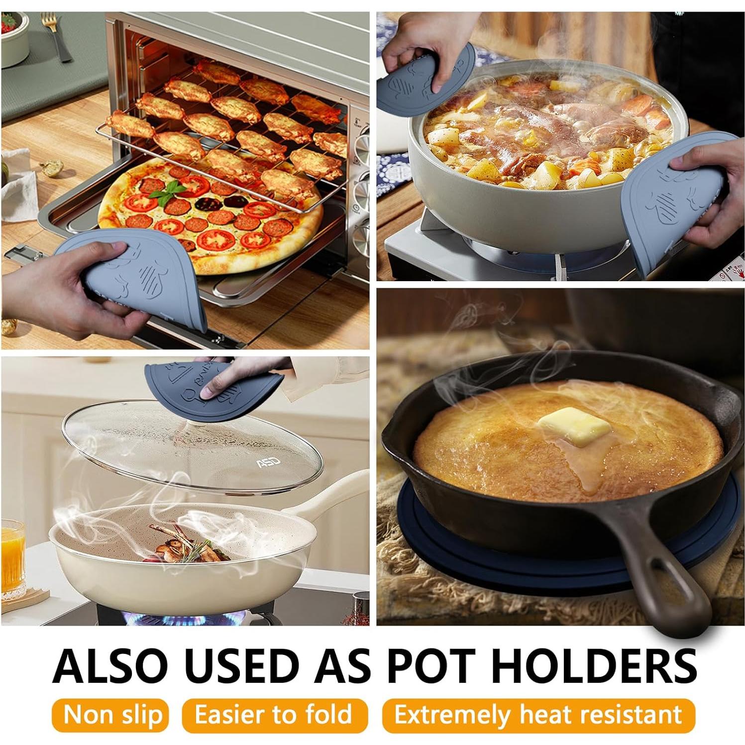 Mats de Silicona Antideslizantes AMNCML - 18 cm x 18 cm