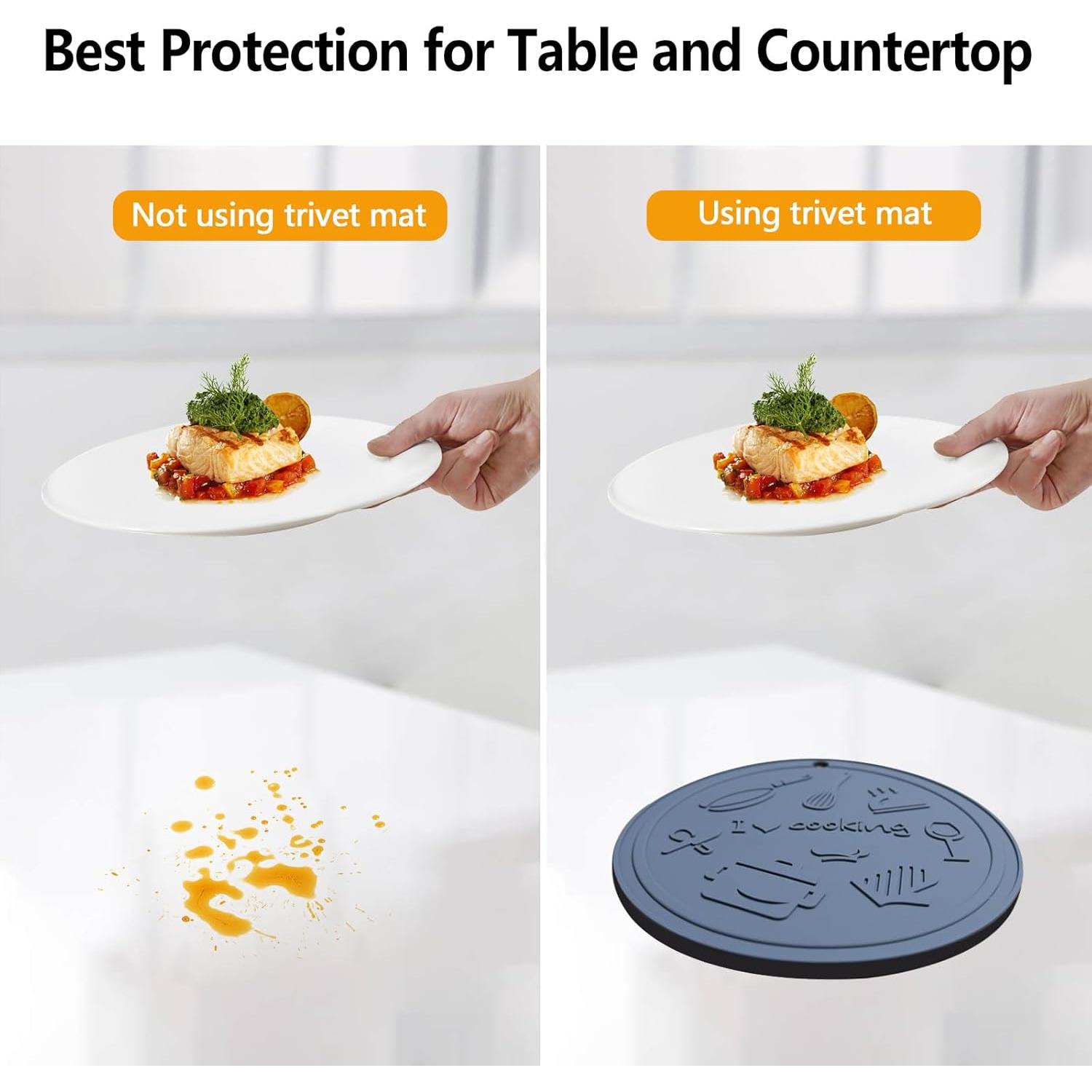 Mats de Silicona Antideslizantes AMNCML - 18 cm x 18 cm