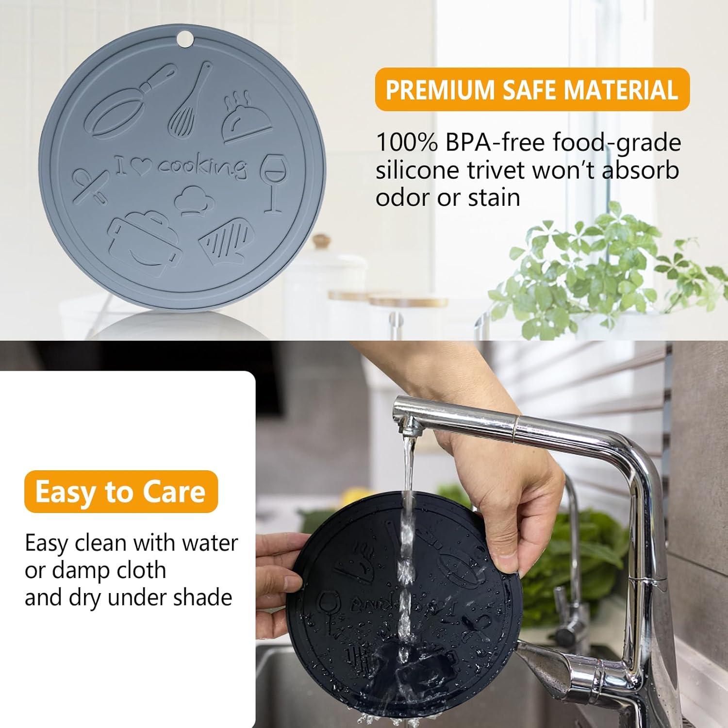 Mats de Silicona Antideslizantes AMNCML - 18 cm x 18 cm