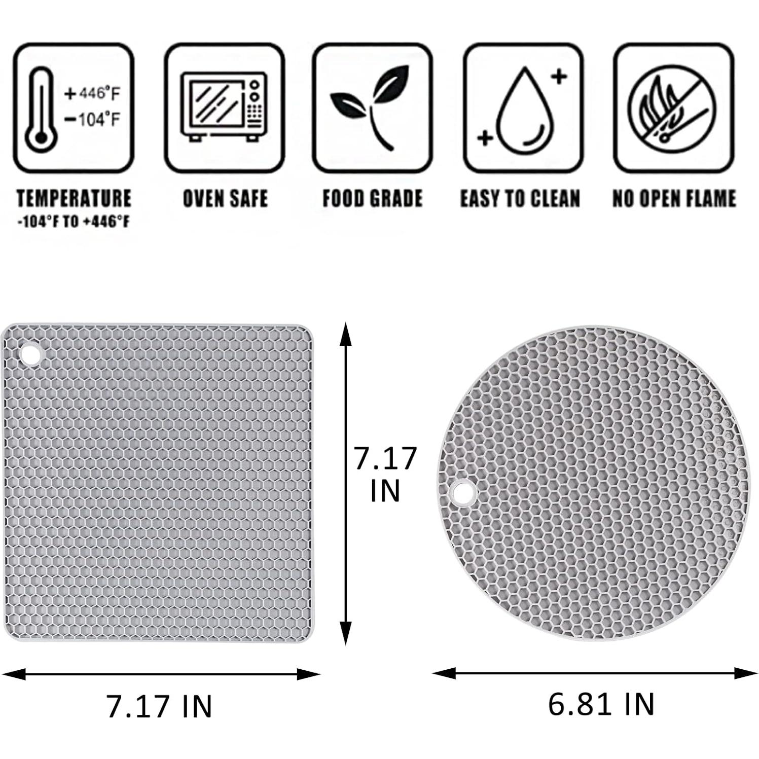 Paquete de 2 Tapetes Antideslizantes Daixers de Silicona 18 cm