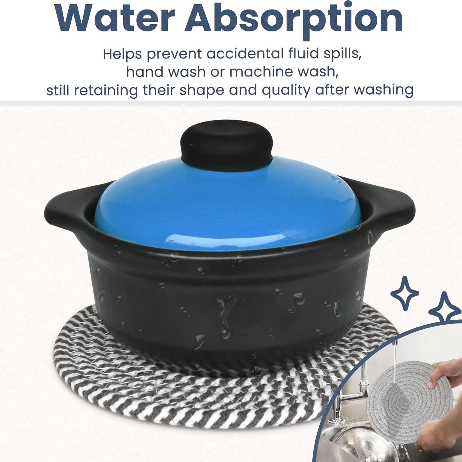 Trivetes de Cocina GravGrow 20 cm, Resistentes al Calor, 5 Pcs