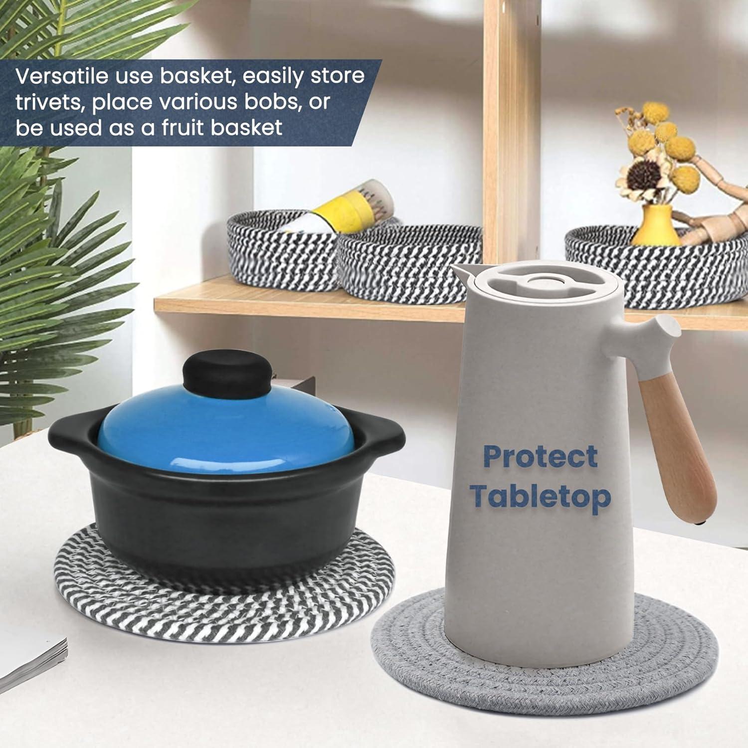 Trivetes de Cocina GravGrow 20 cm, Resistentes al Calor, 5 Pcs