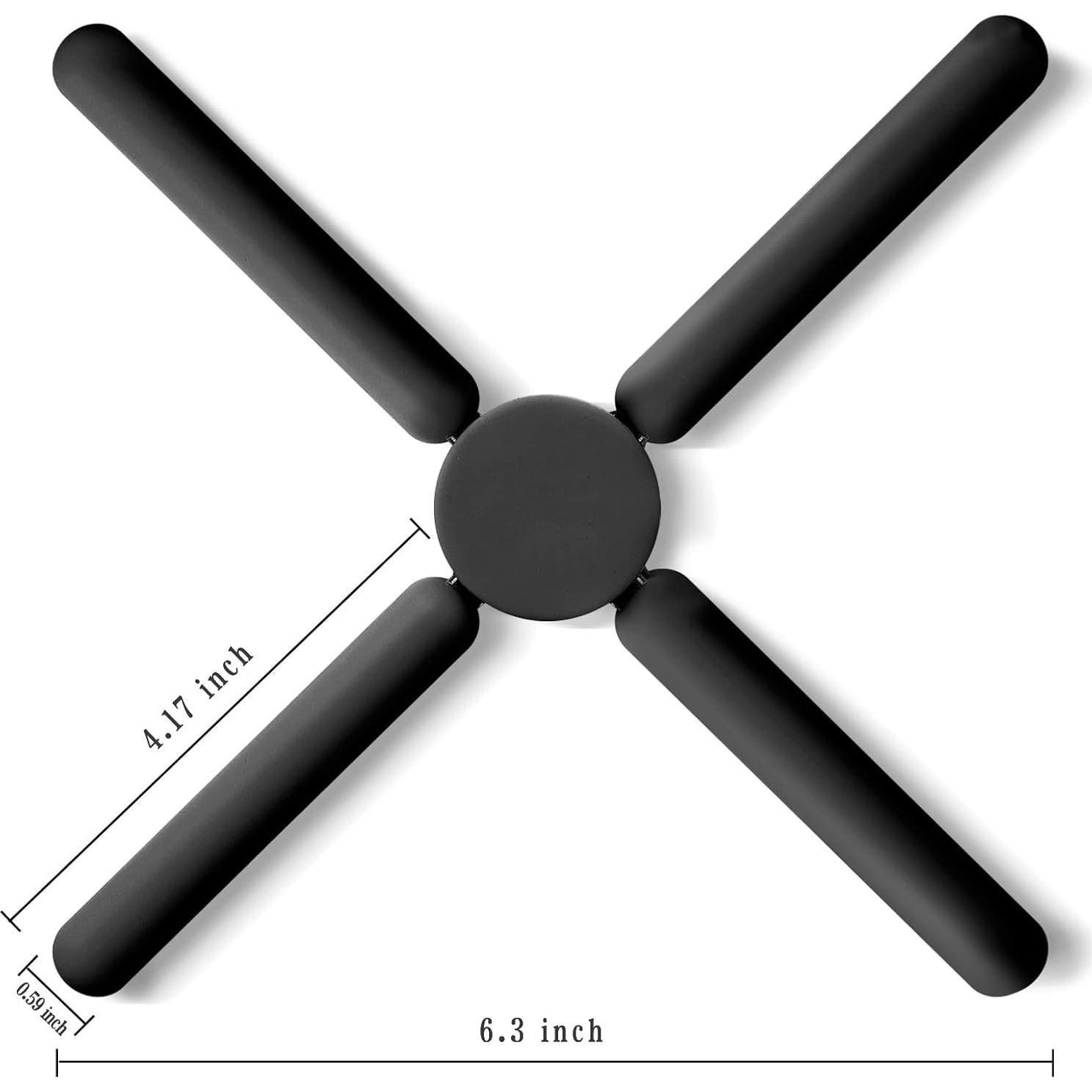 Pack de 3 Trivetes de Silicona Plegables FENGCHEN Negro