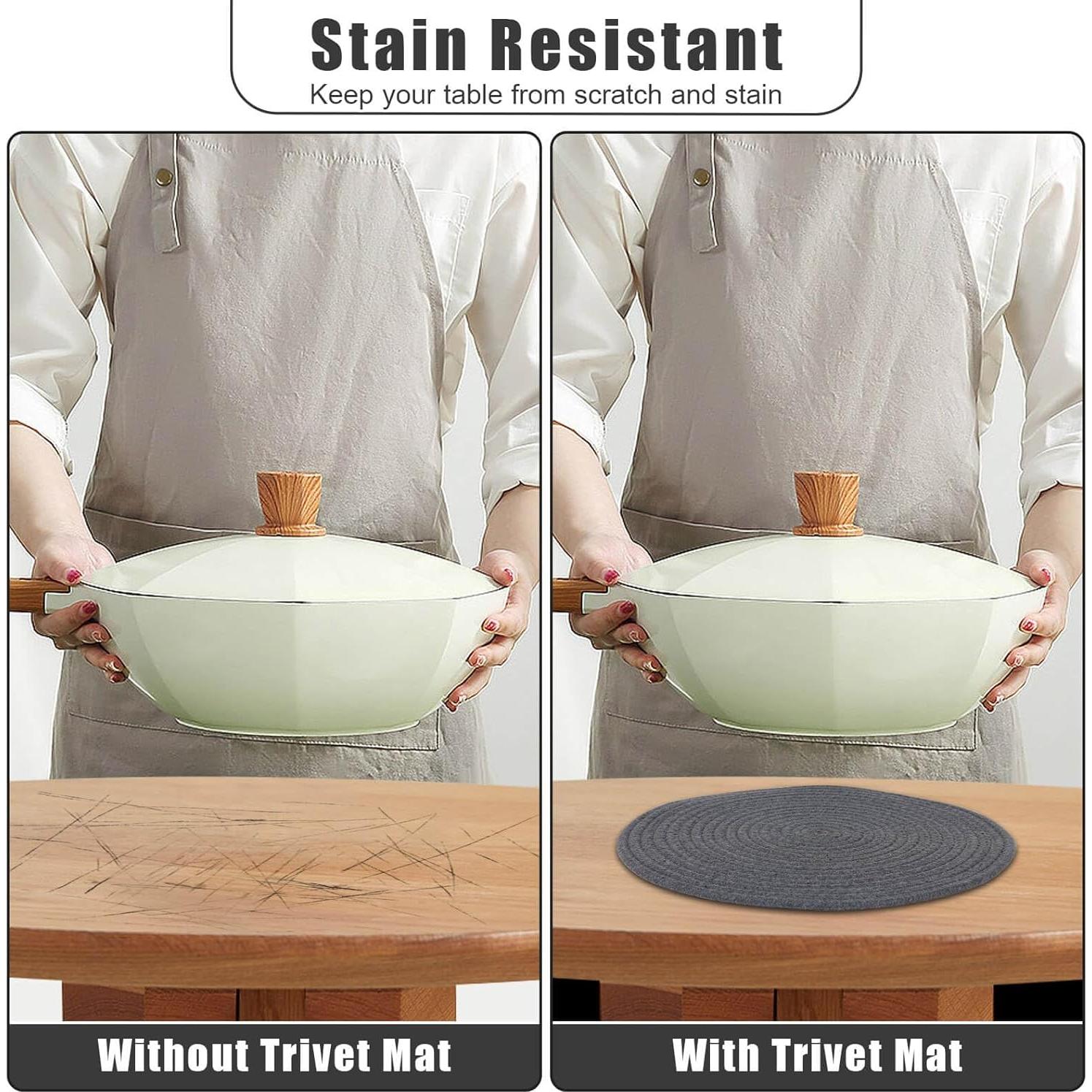 Juego de Trivetes Tejidos Billbotk 7 Piezas 30 y 18 cm Algodón