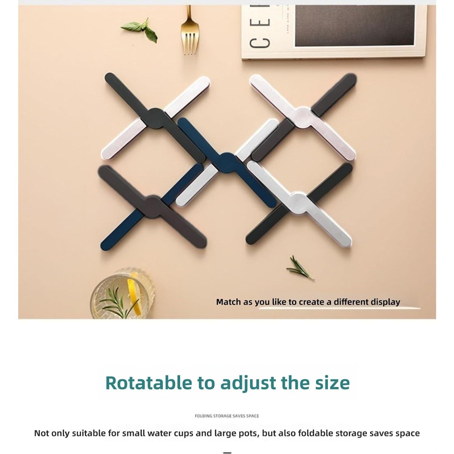 Juego de 3 Manteles de Silicona NISYOCIY Aislantes Calor