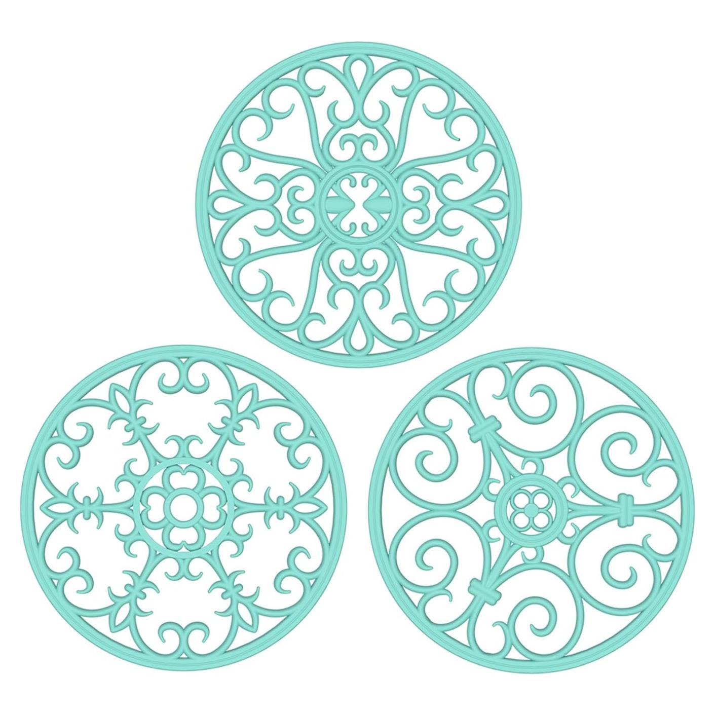 Trivete de Silicona IYYI Turquesa 20 cm Antideslizante