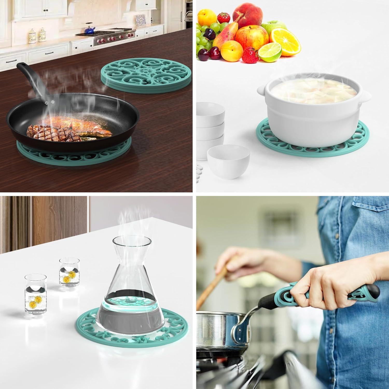 Trivete de Silicona IYYI Turquesa 20 cm Antideslizante