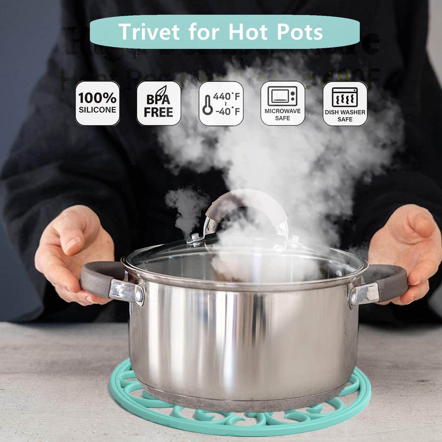 Trivete de Silicona IYYI Turquesa 20 cm Antideslizante