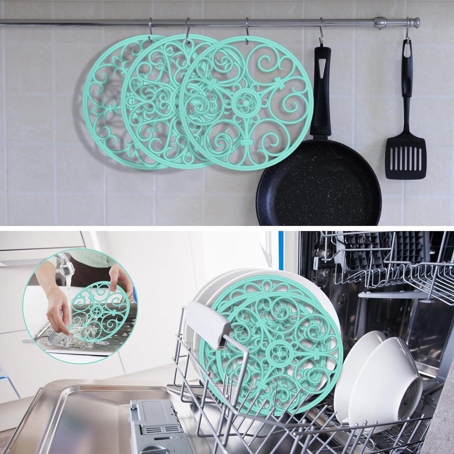 Trivete de Silicona IYYI Turquesa 20 cm Antideslizante