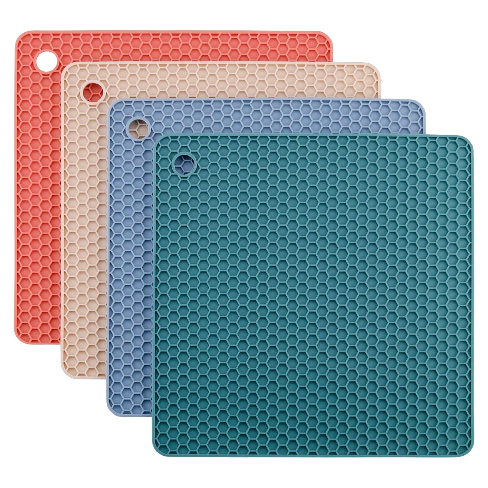 Trivetes de Silicona Smithcraft Juego de 4 Color Mezclado 18.5cm