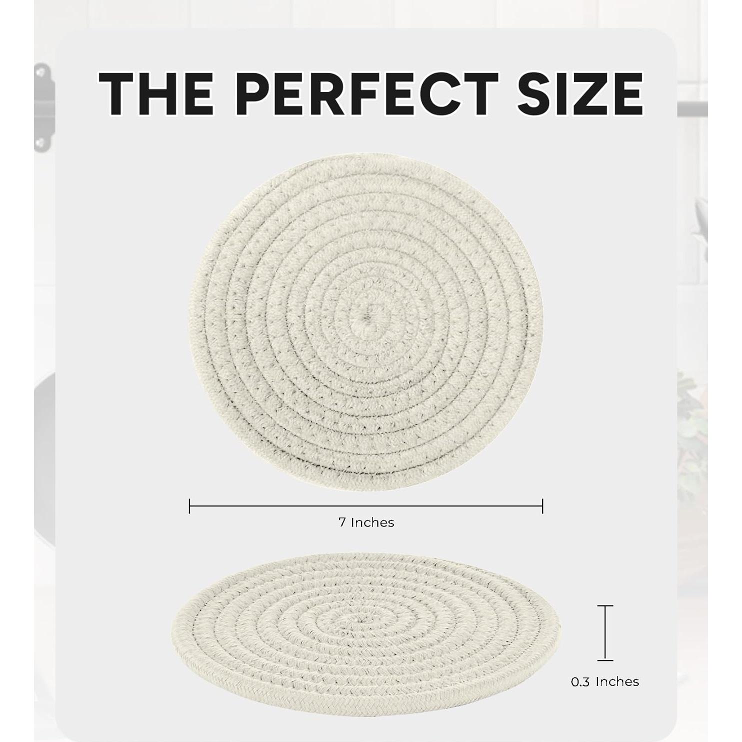 Set de 3 Trivetes Redondos Avalon Kitchen Crema 17.78 cm