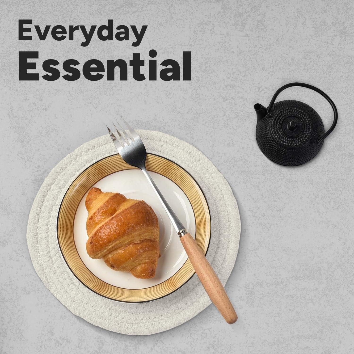 Set de 3 Trivetes Redondos Avalon Kitchen Crema 17.78 cm