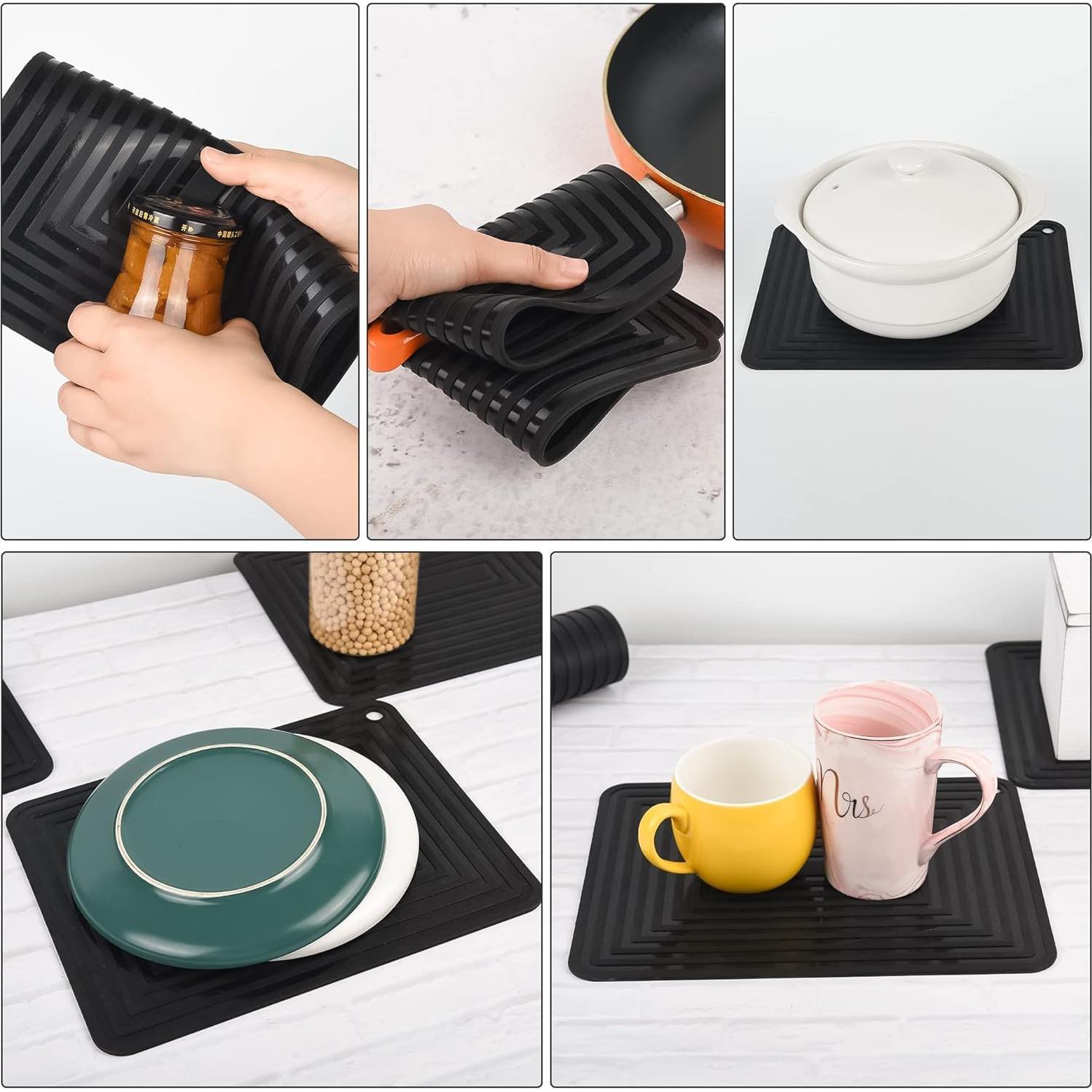 Mats de Silicona IFFMYJB 2 Piezas Morados Resistentes al Calor