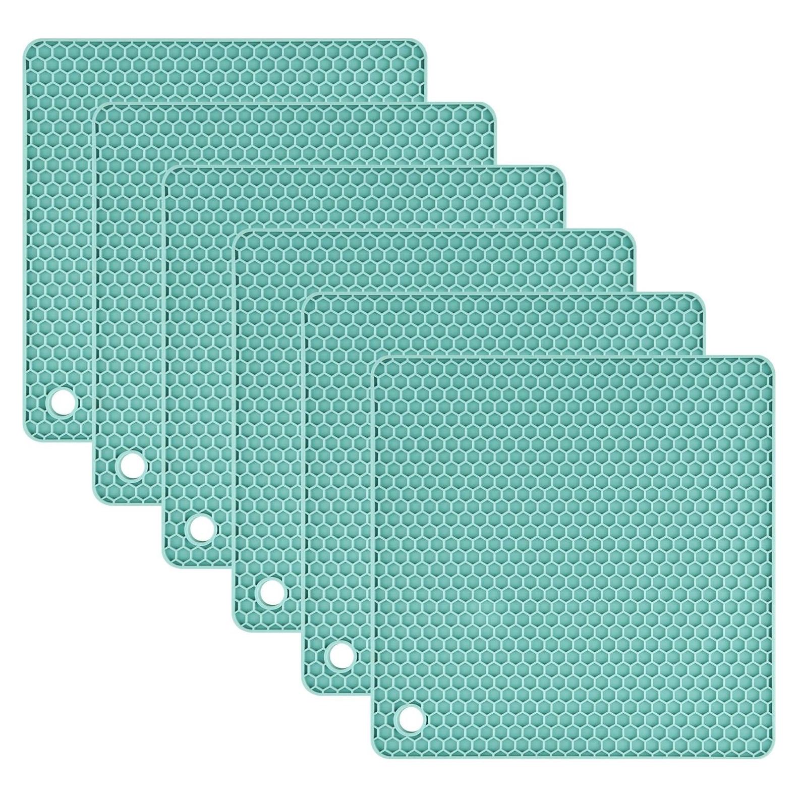 Trivetes de Silicona Kalsreui 18.5 cm Resistente al Calor 6 Pzas