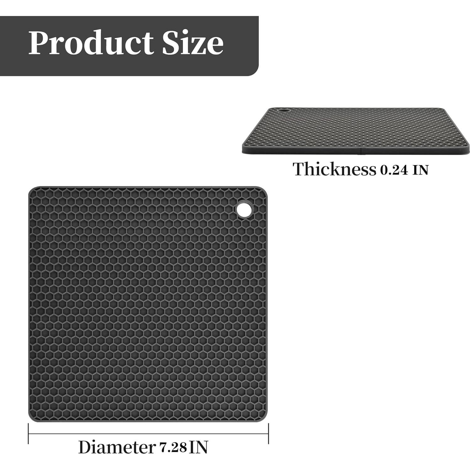 Trivetes de Silicona Kalsreui 18.5 cm Resistente al Calor 6 Pzas