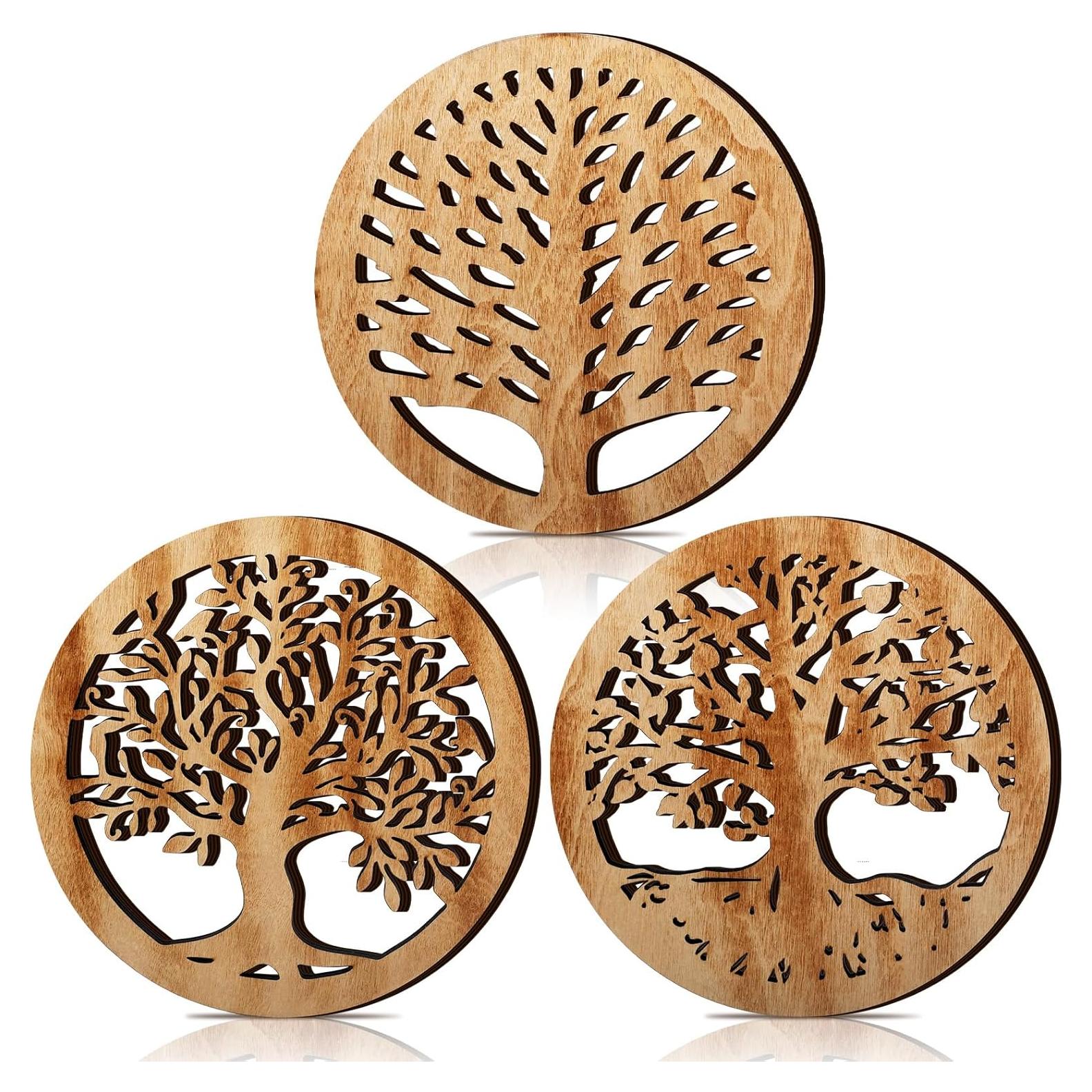 Juego de 3 Trivetes de Madera Beeveer 20.32 cm Redondos