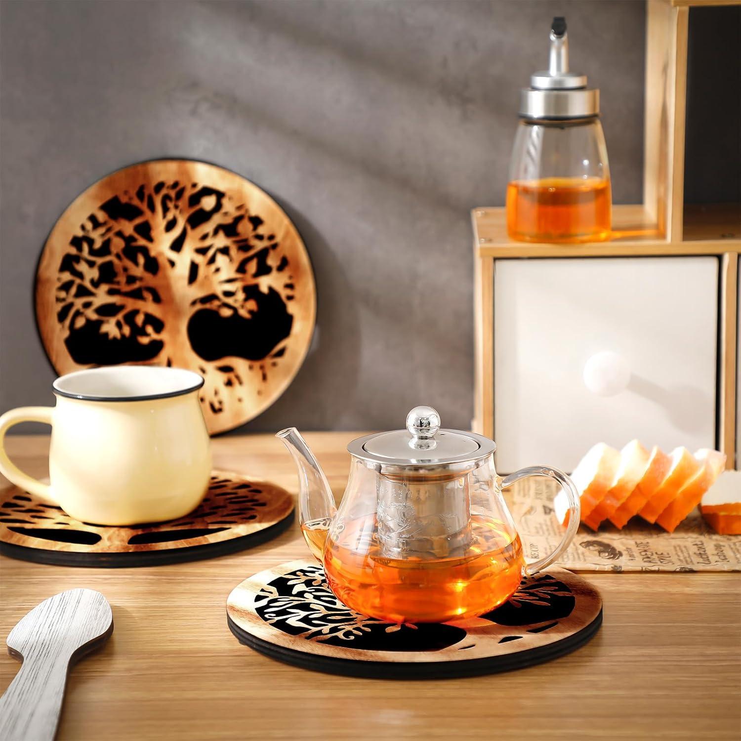 Juego de 3 Trivetes de Madera Beeveer 20.32 cm Redondos