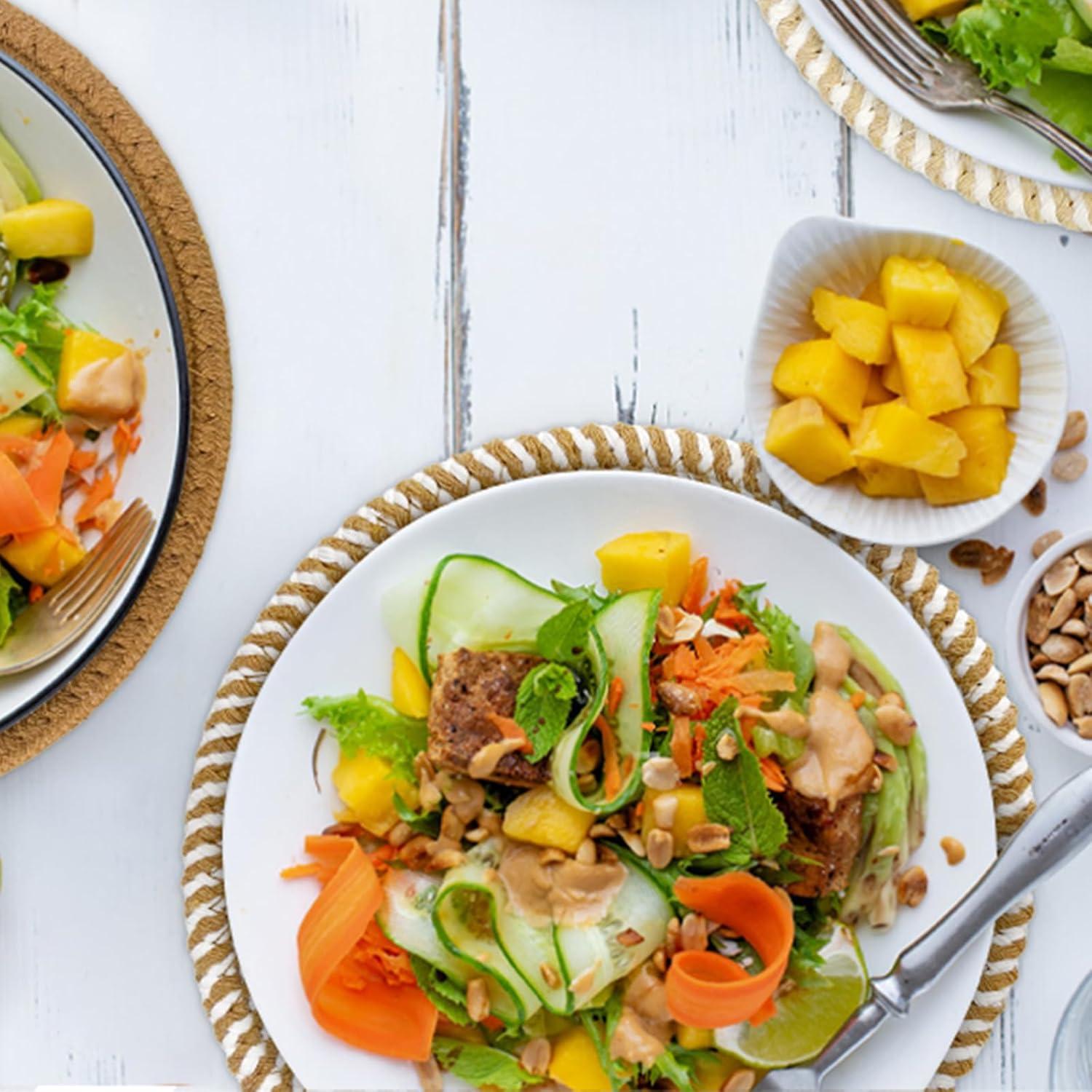 Trivetes para Platos Calientes Washsh 17.8 cm Algodón 4 Pcs