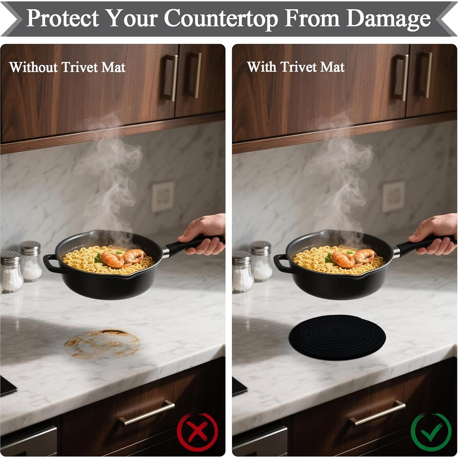 Trivetes de Algodón Dakartoon, 4 Piezas, 20.32 cm, Antideslizantes