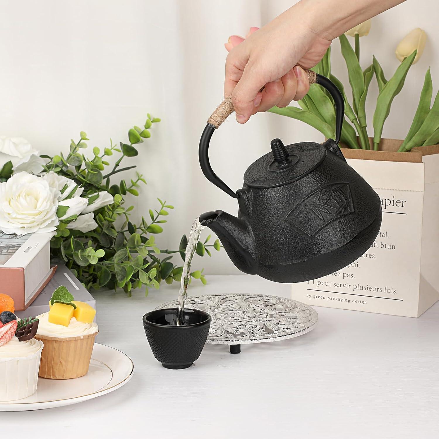 Trivet Redondo de Hierro Fundido Sumnacon Blanco 17 cm