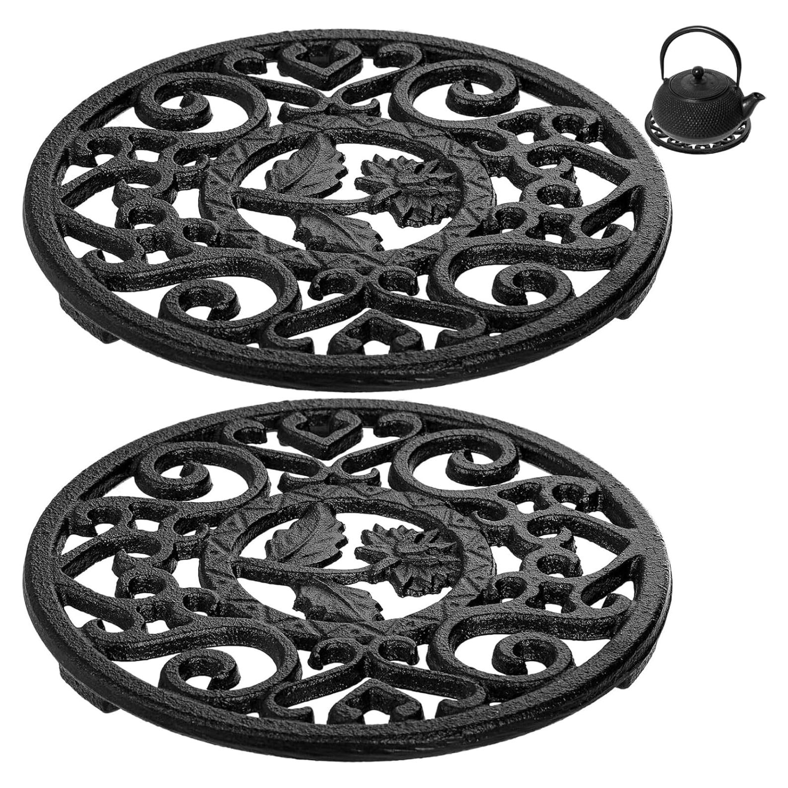 Soporte de Hierro Fundido Coloch 2 Piezas 11.7 cm Negro