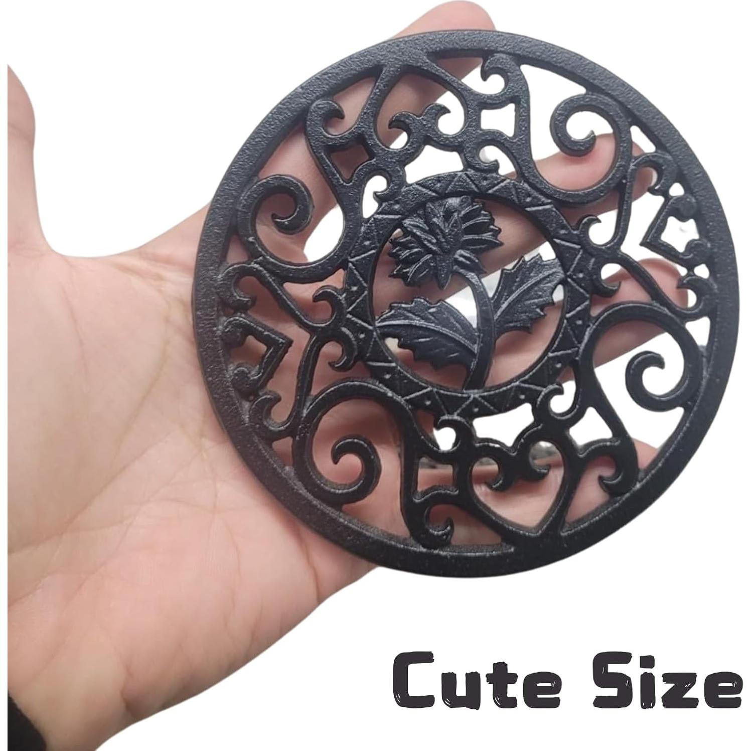 Soporte de Hierro Fundido Coloch 2 Piezas 11.7 cm Negro