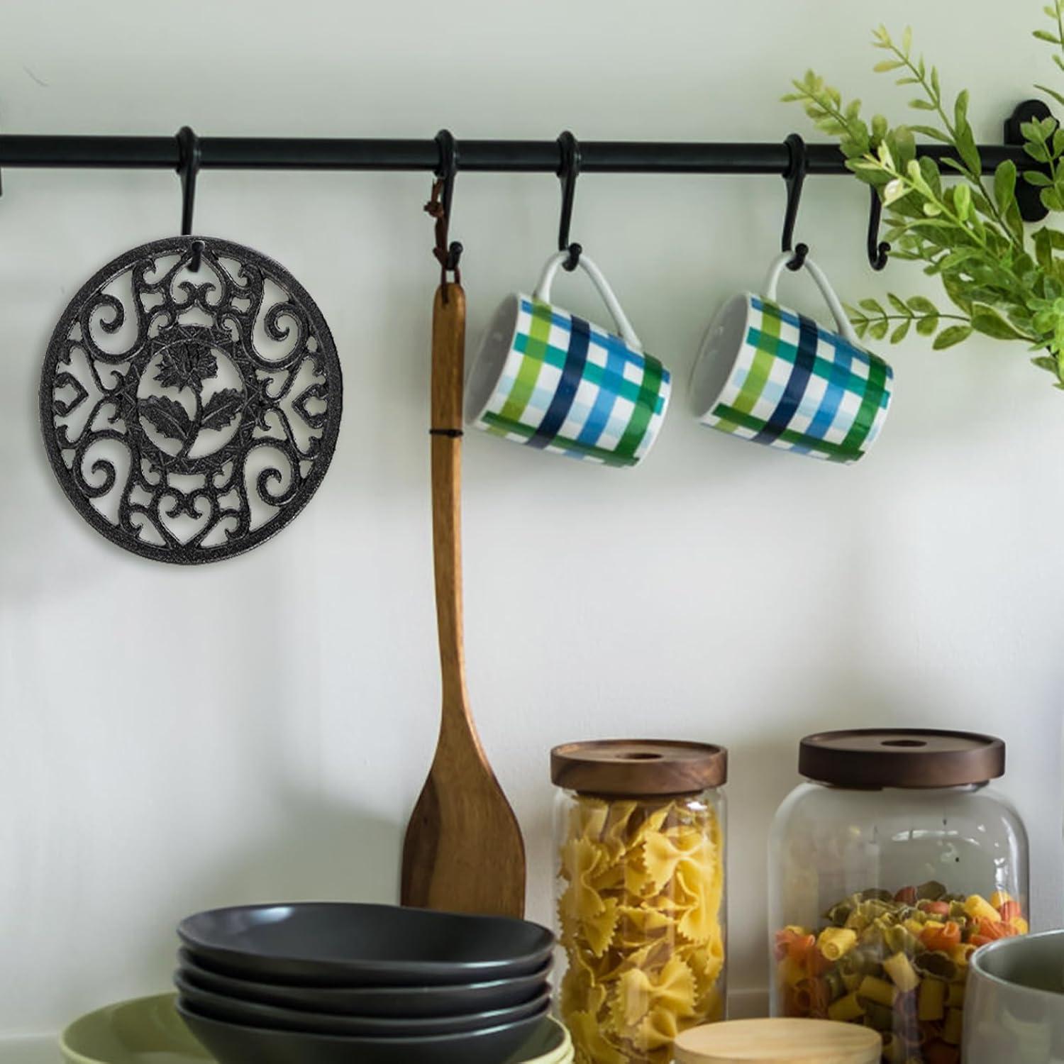 Soporte de Hierro Fundido Coloch 2 Piezas 11.7 cm Negro