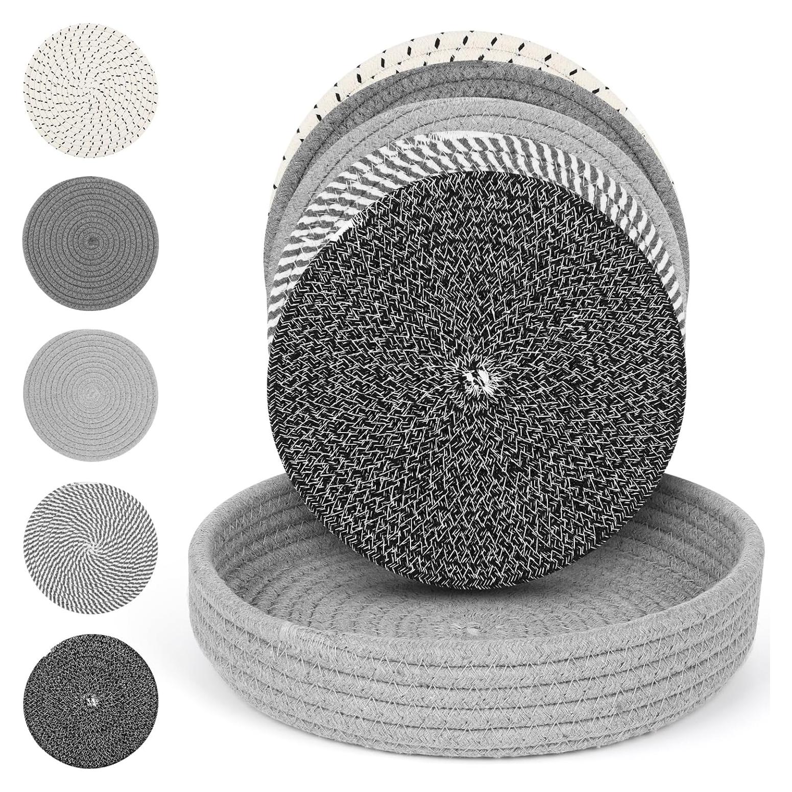 Trivetes de Algodón TIAMECH 9" Redondos Set 5 Piezas