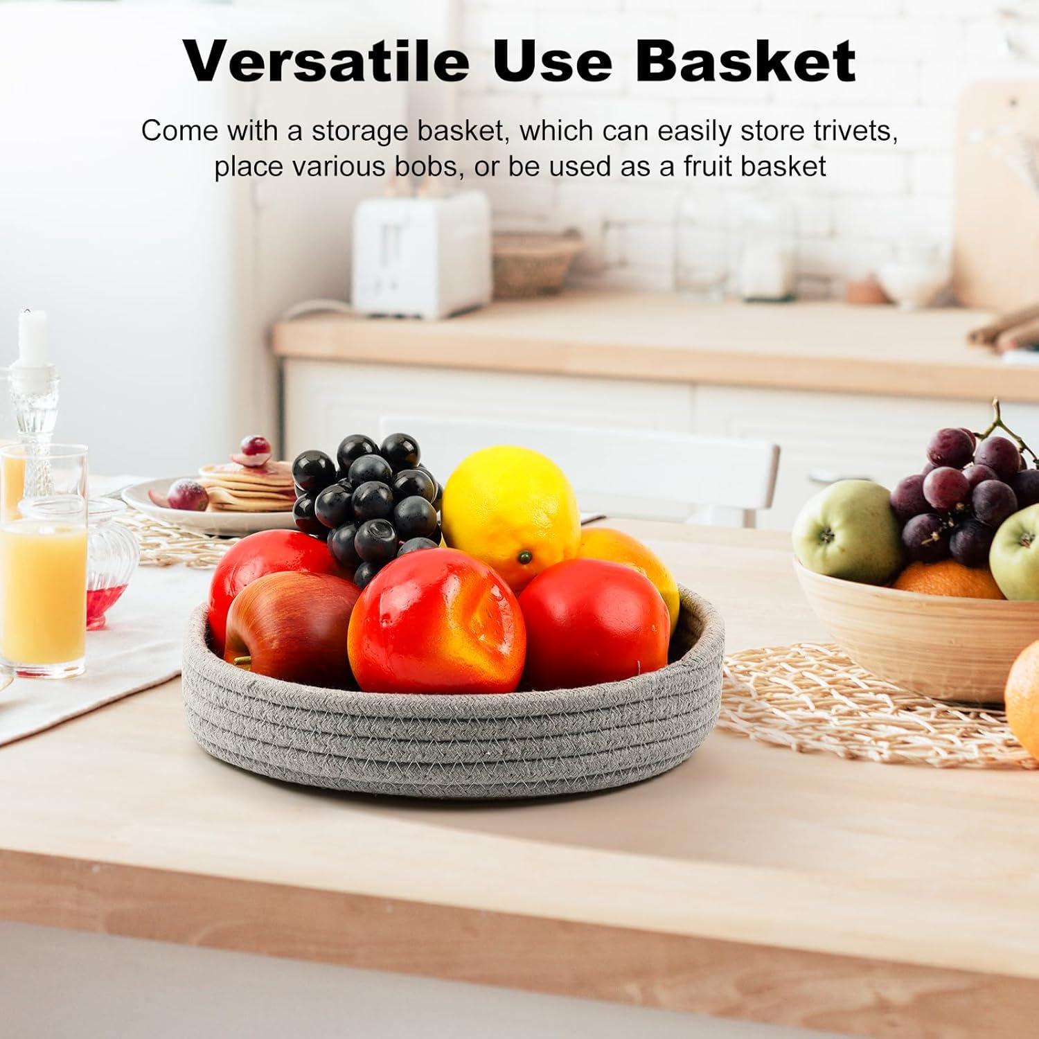 Trivetes de Algodón TIAMECH 9" Redondos Set 5 Piezas