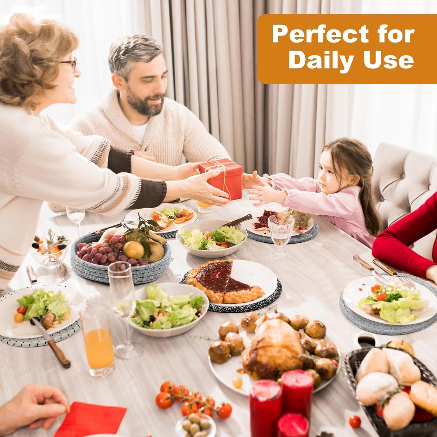 Trivetes de Algodón TIAMECH 9" Redondos Set 5 Piezas