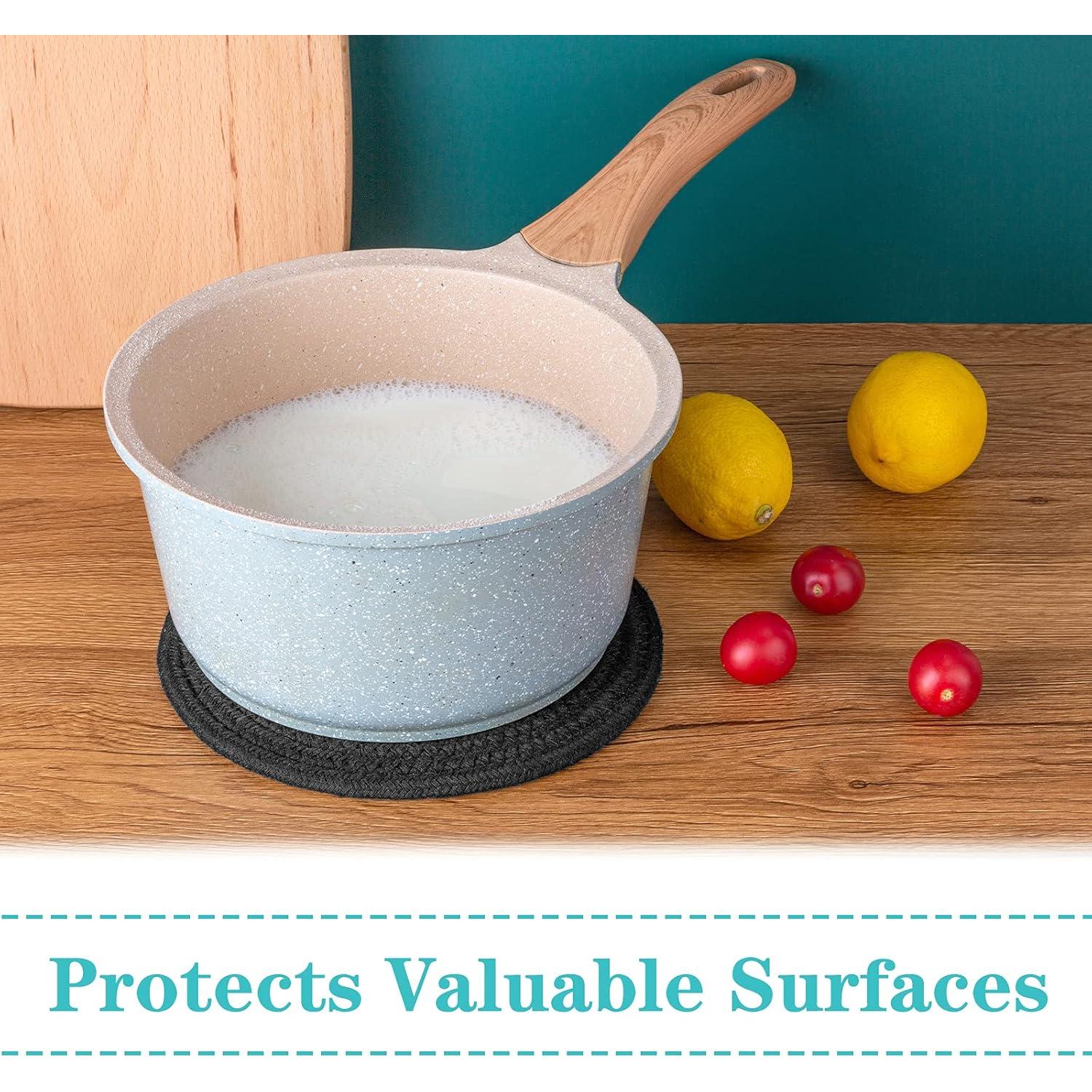 Trivetes de Algodón Cazzon 8 Pulgadas 2 Pcs Resistentes al Calor