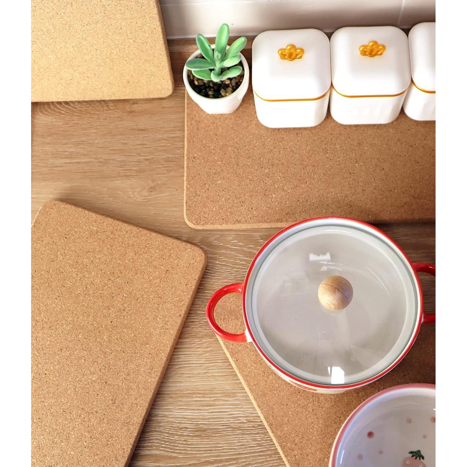 Trivete de Corcho KITLAB 4 Pcs 30.5 x 18 cm Resistente al Calor