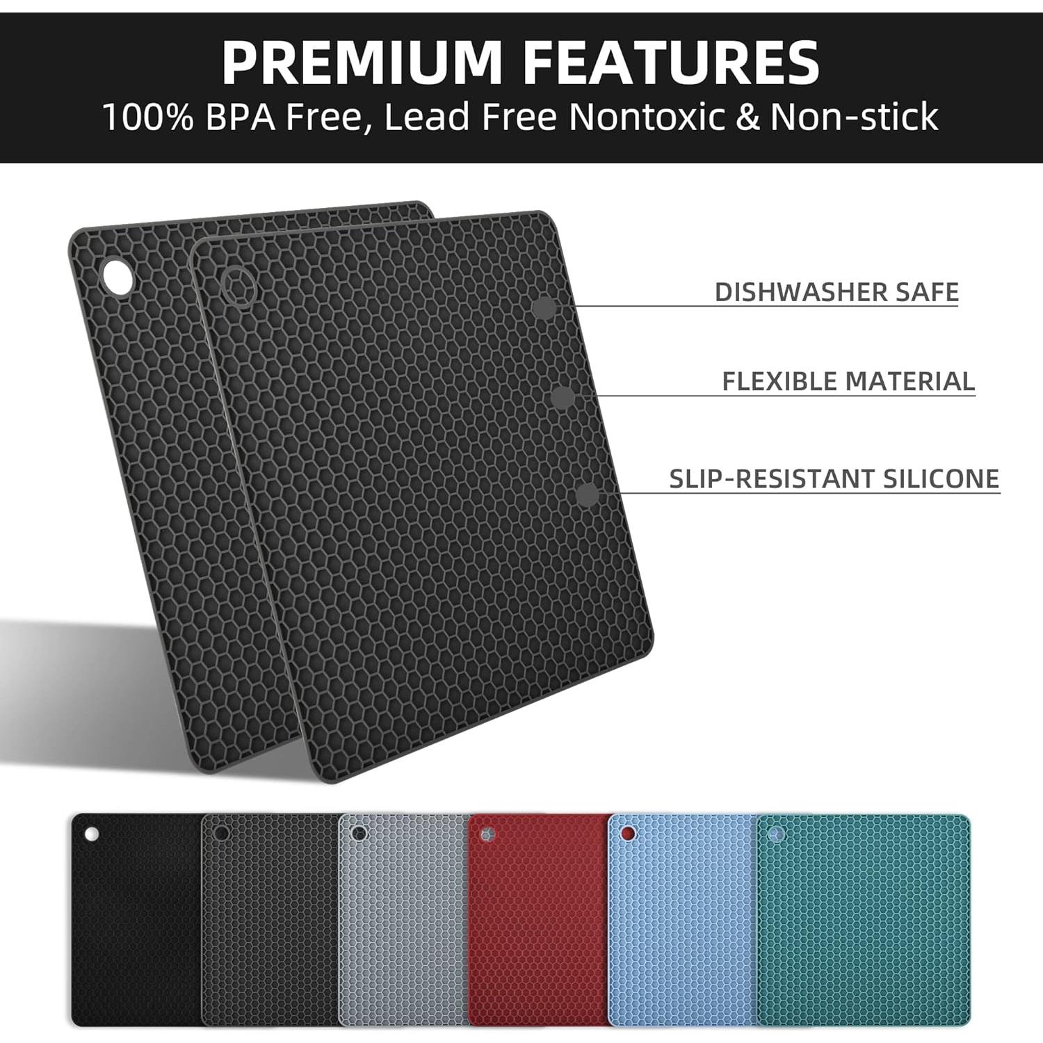 Mats de Silicona IFFMYJB 6 Piezas Antideslizantes 18.5cm