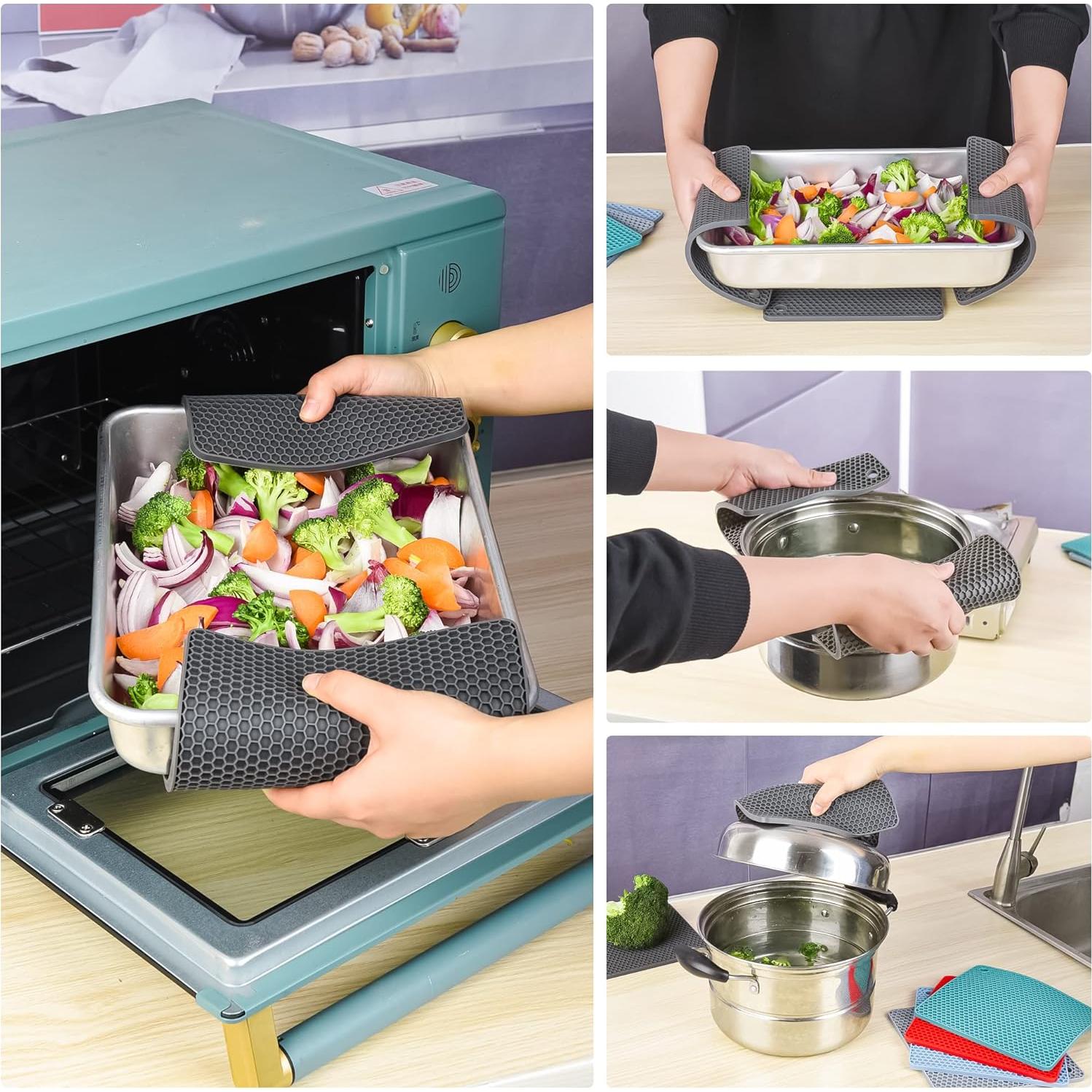 Mats de Silicona IFFMYJB 6 Piezas Antideslizantes 18.5cm