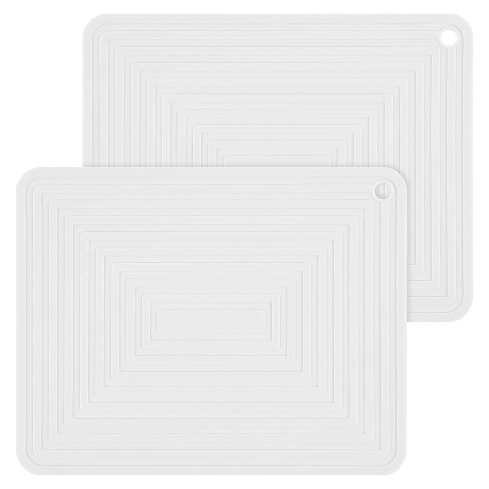 Trivetes de Silicona Nstezrne, Juego de 2, 29x23 cm, Blanco