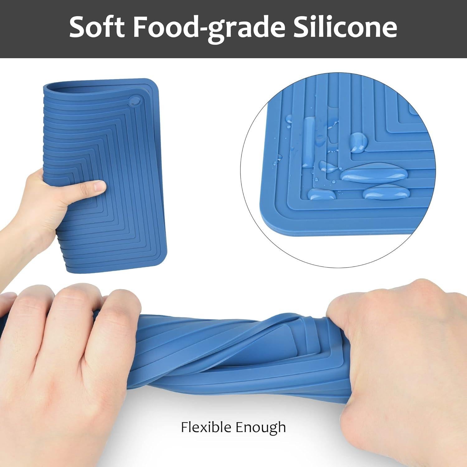 Trivetes de Silicona Nstezrne, Juego de 2, 29x23 cm, Blanco