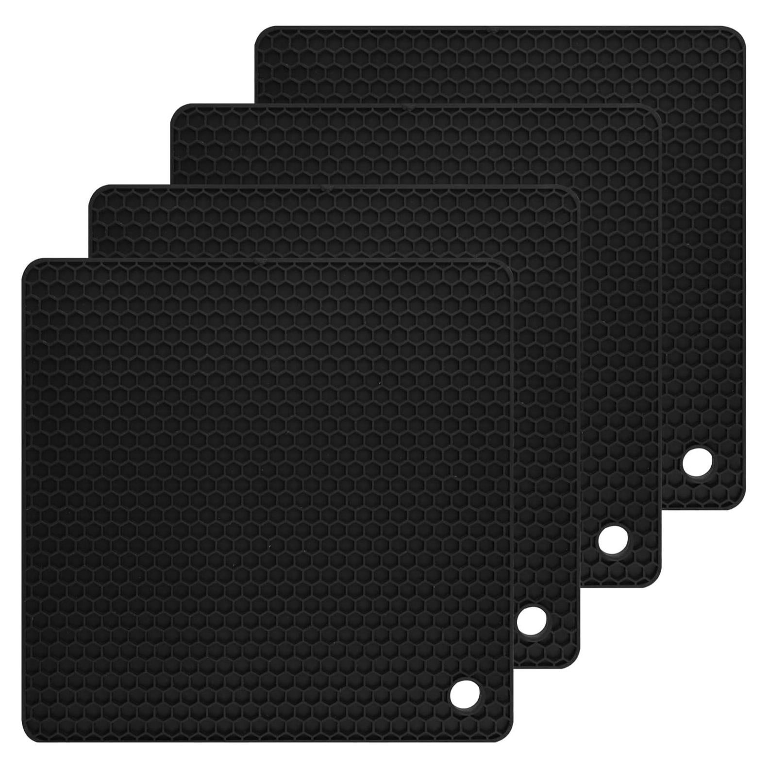 Juego de 4 Mats de Silicona IFFMYJB Resistentes al Calor 18.5cm