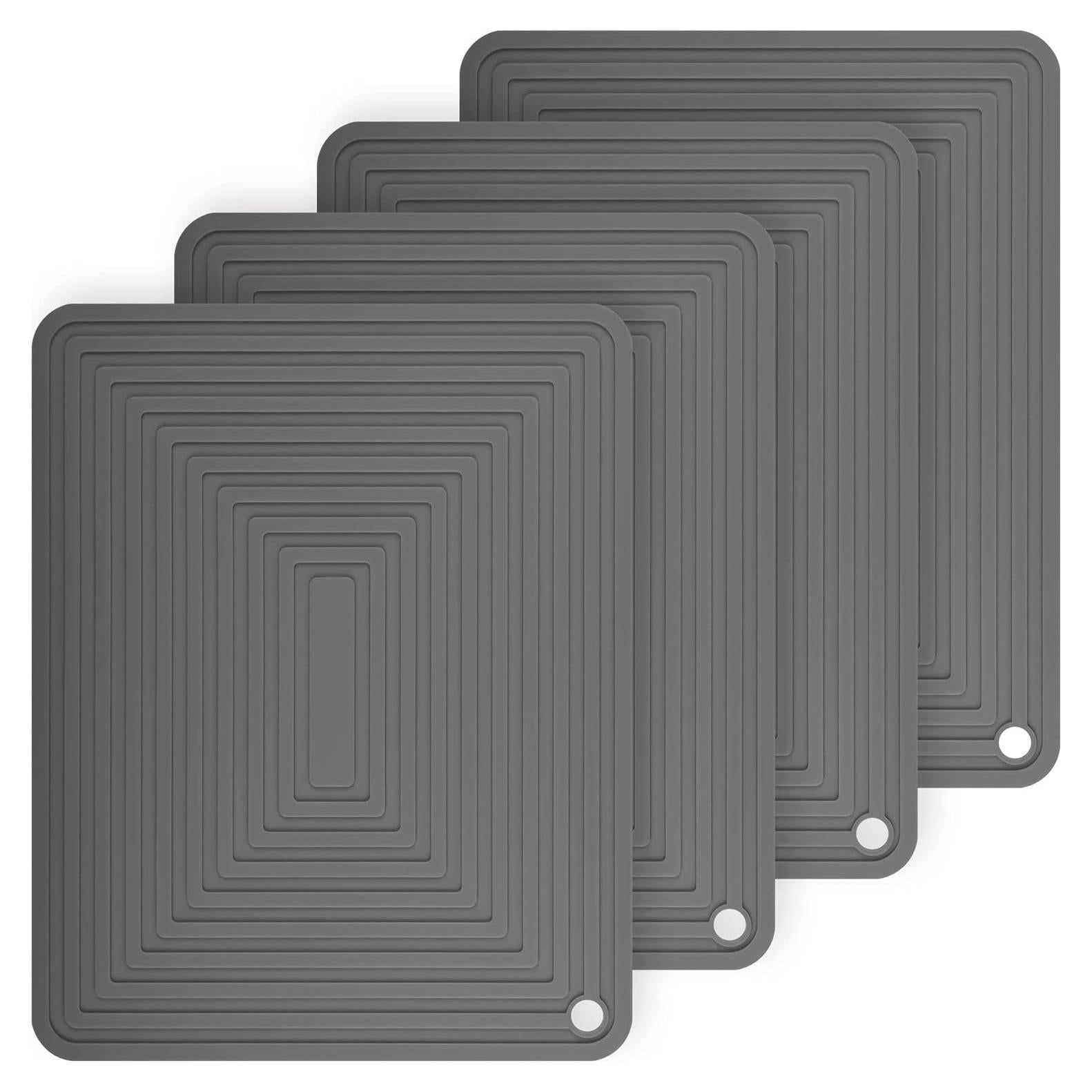 Trivetes de Silicona Viwehots Set de 4 Gris Oscuro 23x29 cm