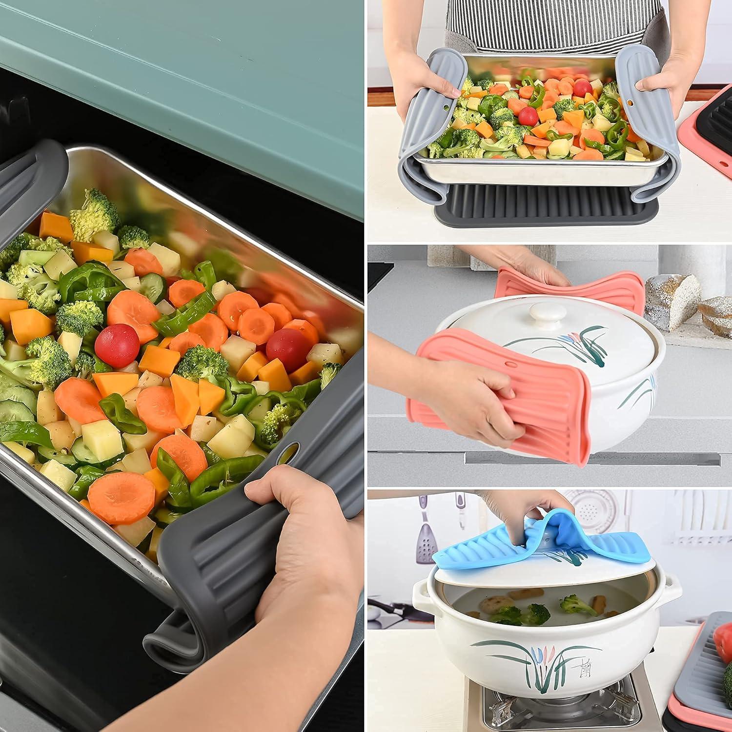 Trivetes de Silicona Smithcraft, Juego de 2, Gris Claro, 22.86x30.48cm