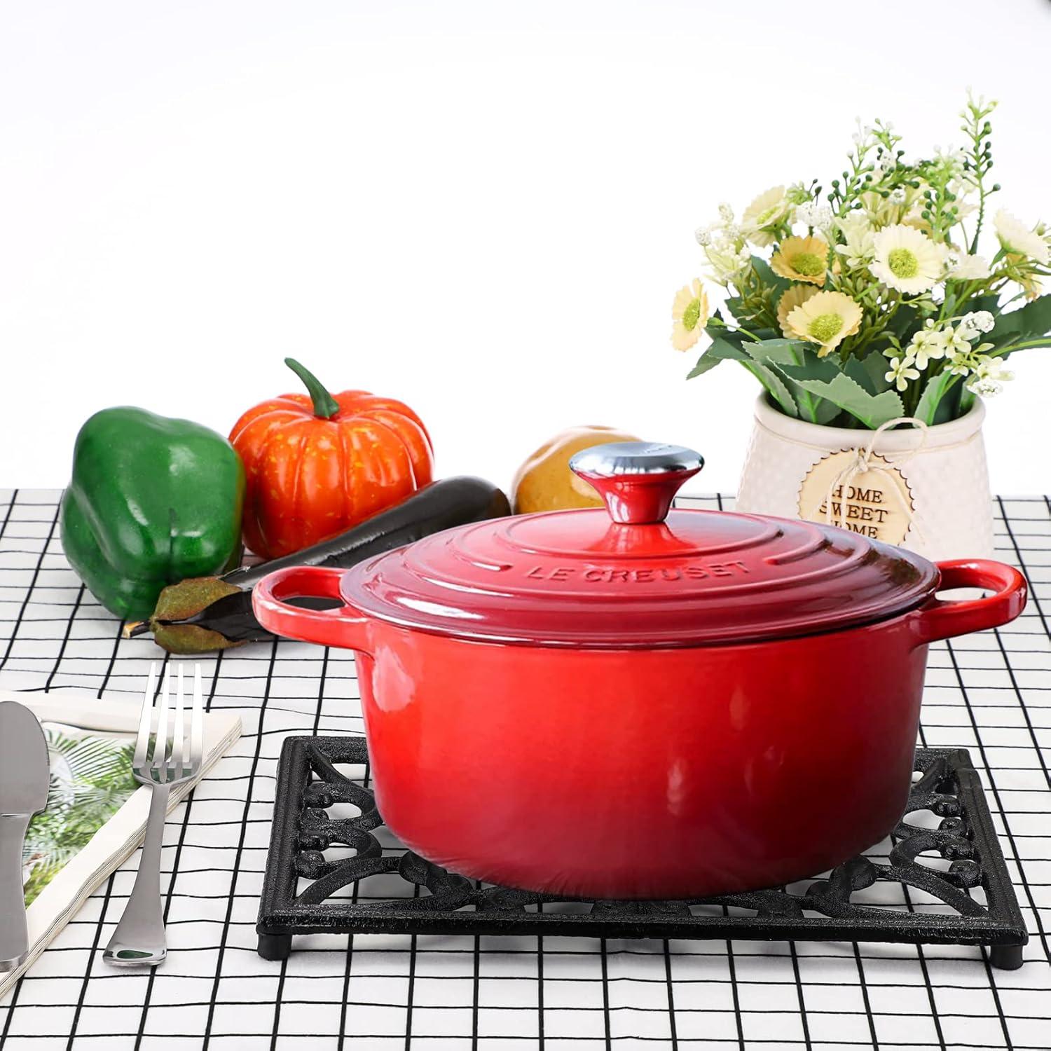 Trivet de Hierro Fundido Sumnacon 2 Piezas 25.5x15.5cm Negro