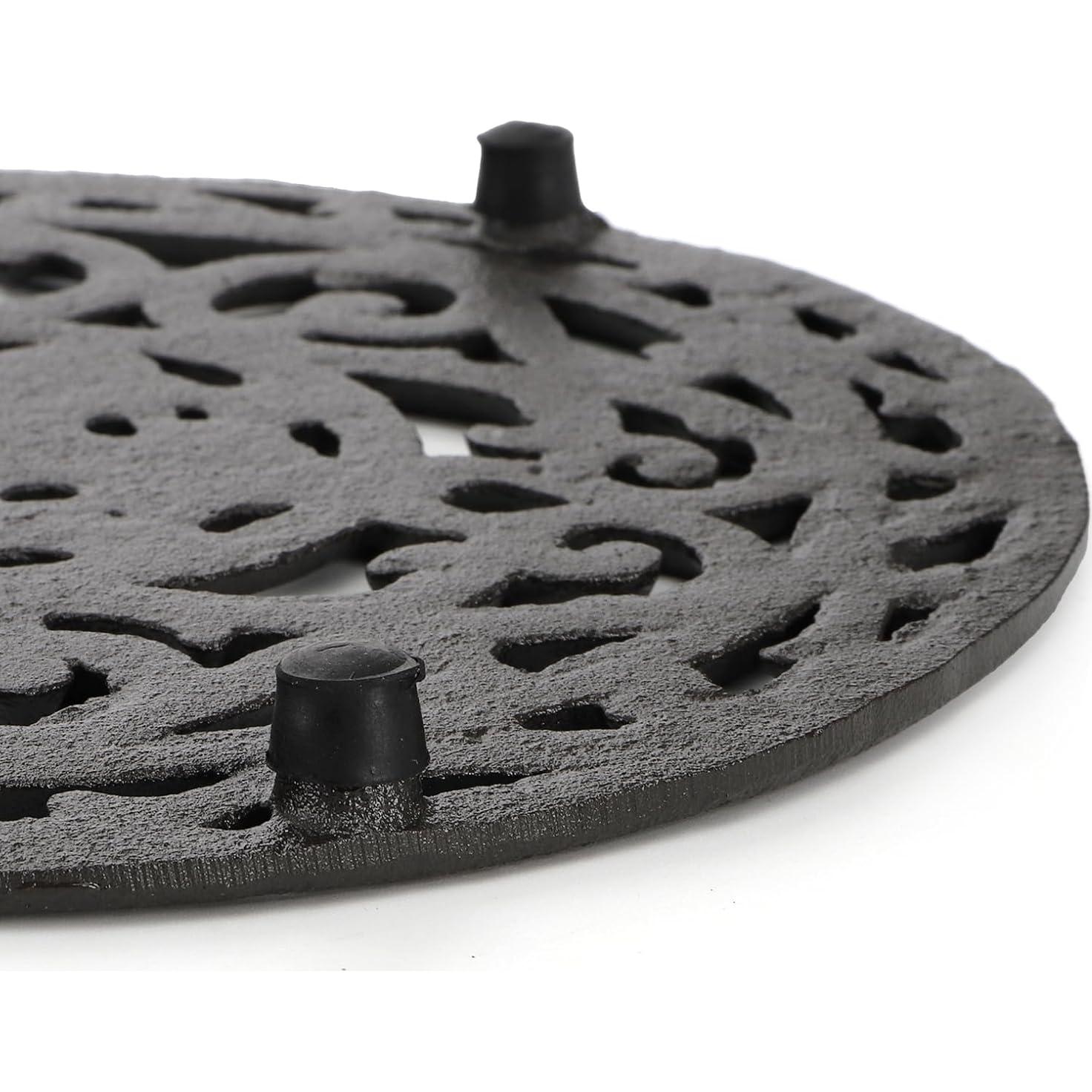 Soporte de Hierro Fundido Nagpew 20.32 cm Redondo - 2 Piezas