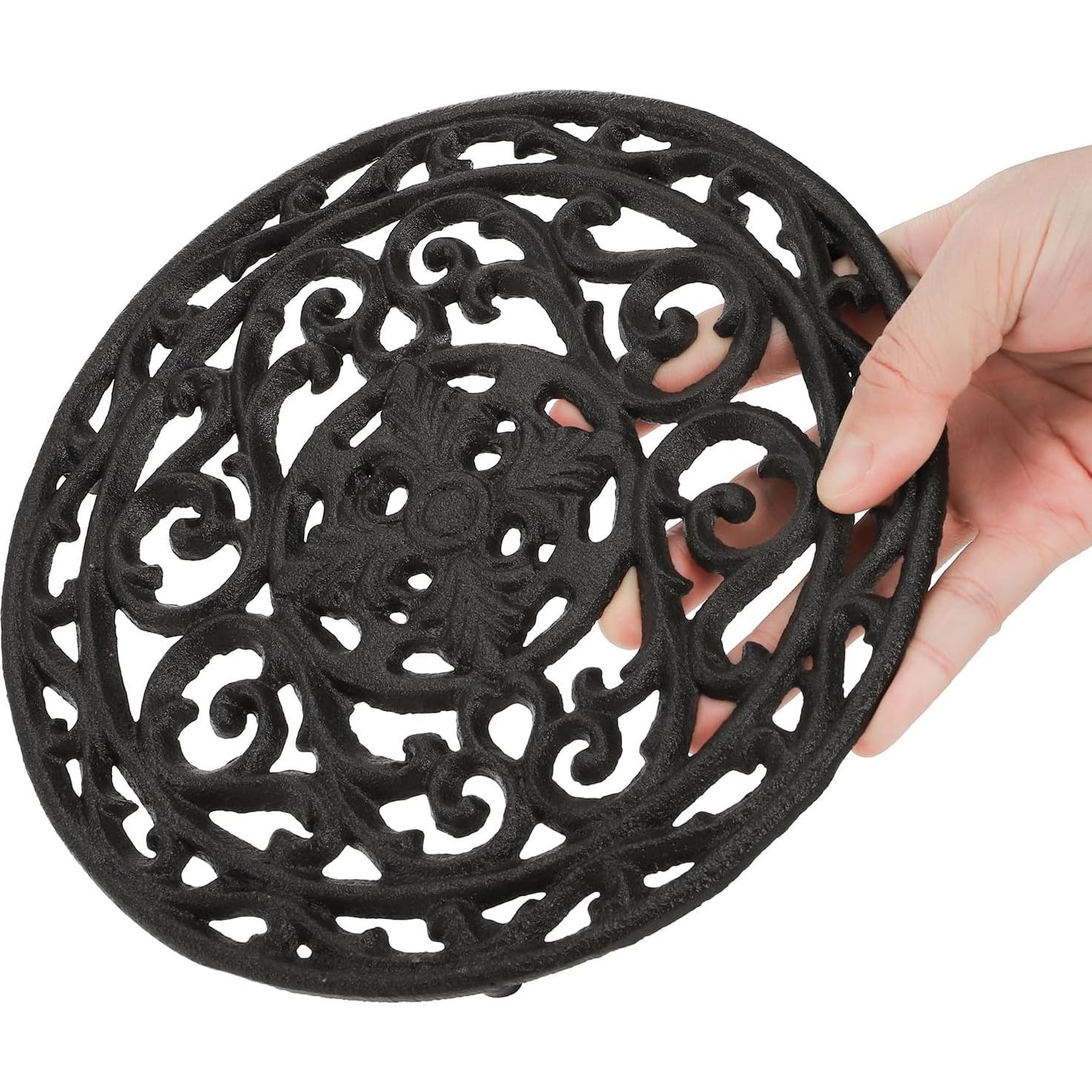 Soporte de Hierro Fundido Nagpew 20.32 cm Redondo - 2 Piezas