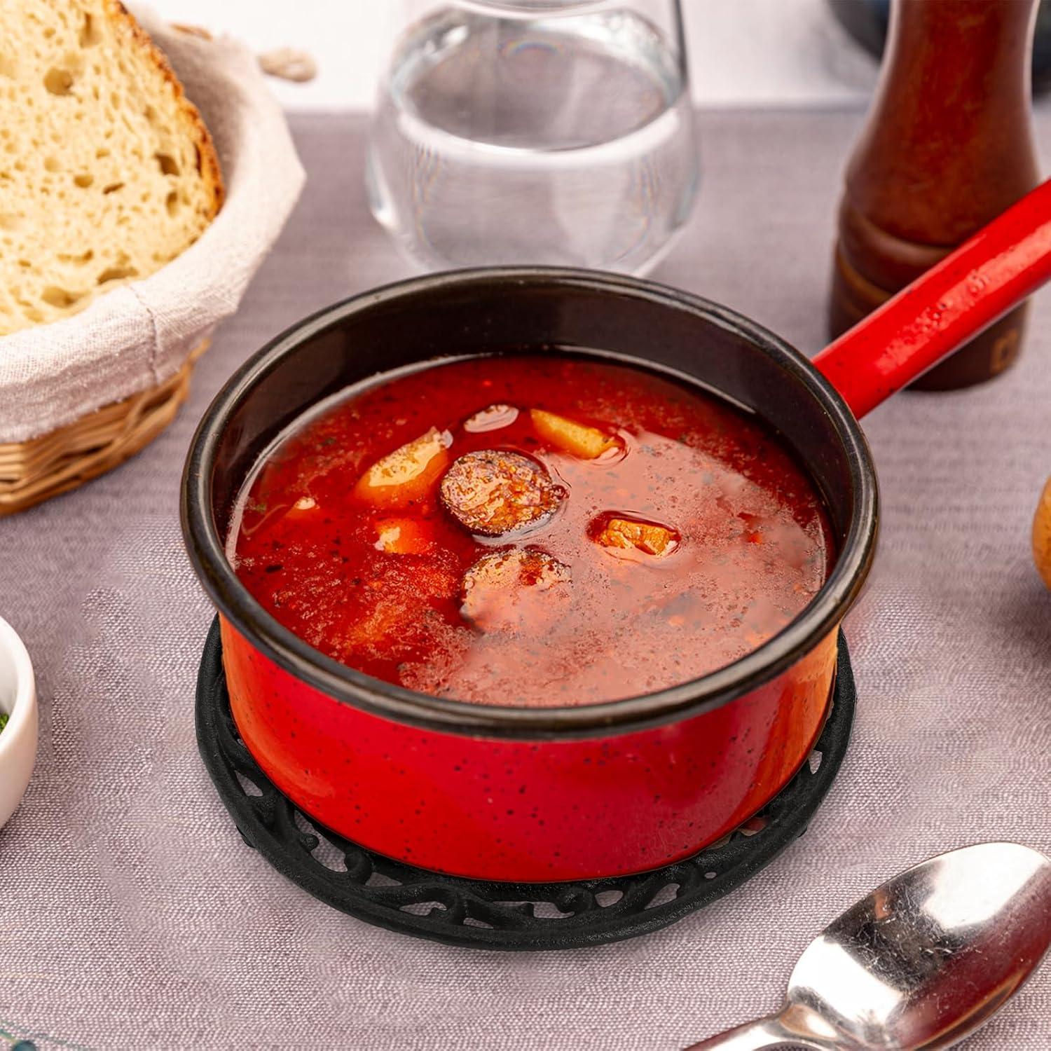 Soporte de Hierro Fundido Nagpew 20.32 cm Redondo - 2 Piezas