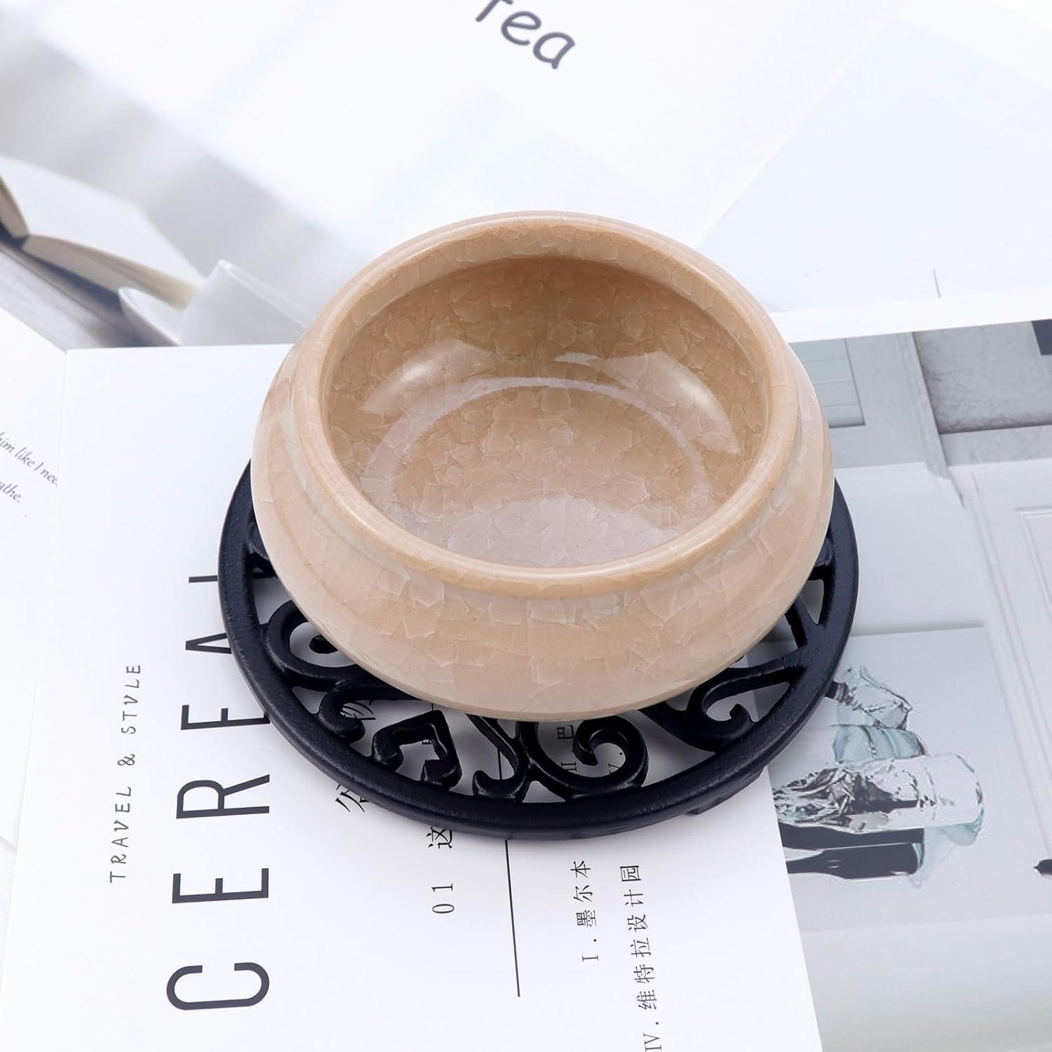 Trivet de Hierro Fundido Antrader Redondo 11.8cm Negro