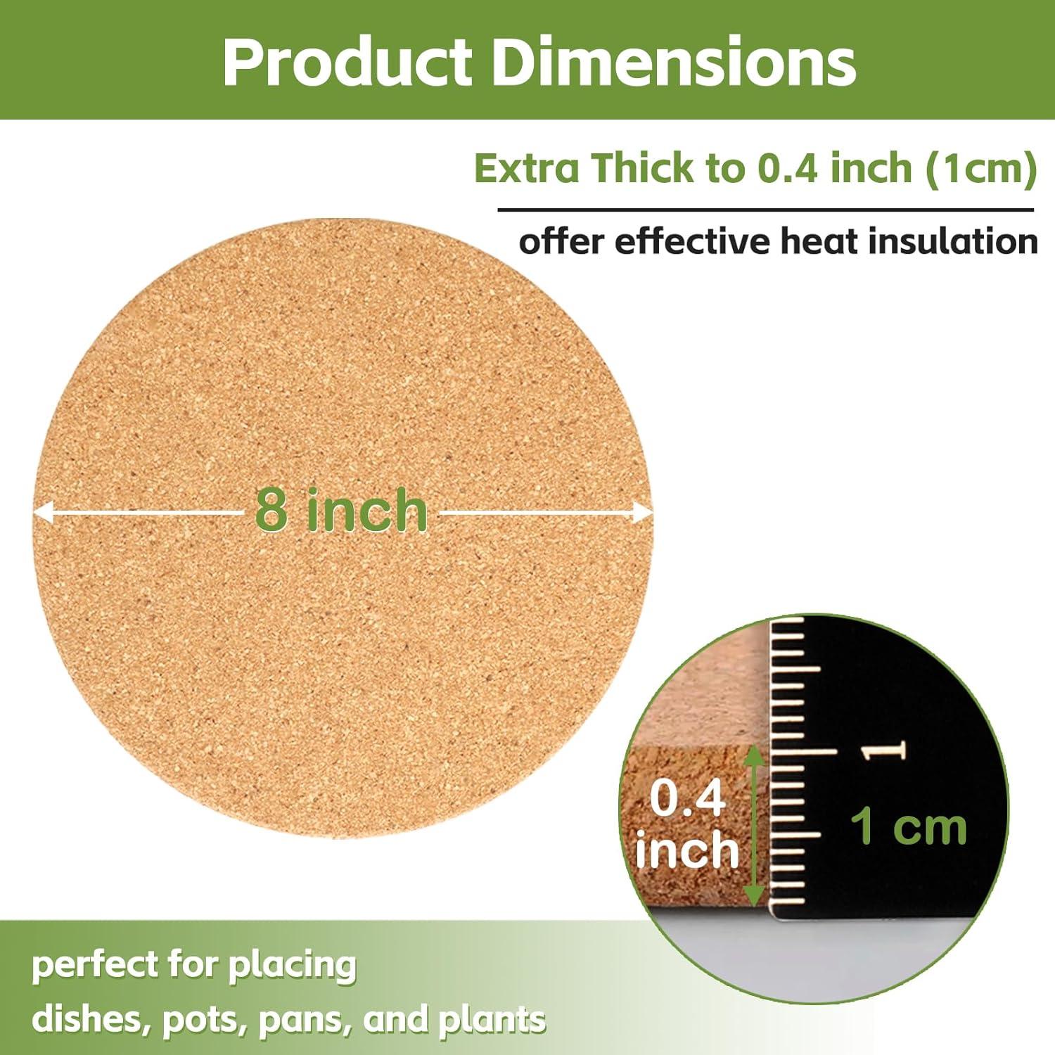 Trivetes de Corcho KITWILD 20 cm Resistentes al Calor - 4 Pcs