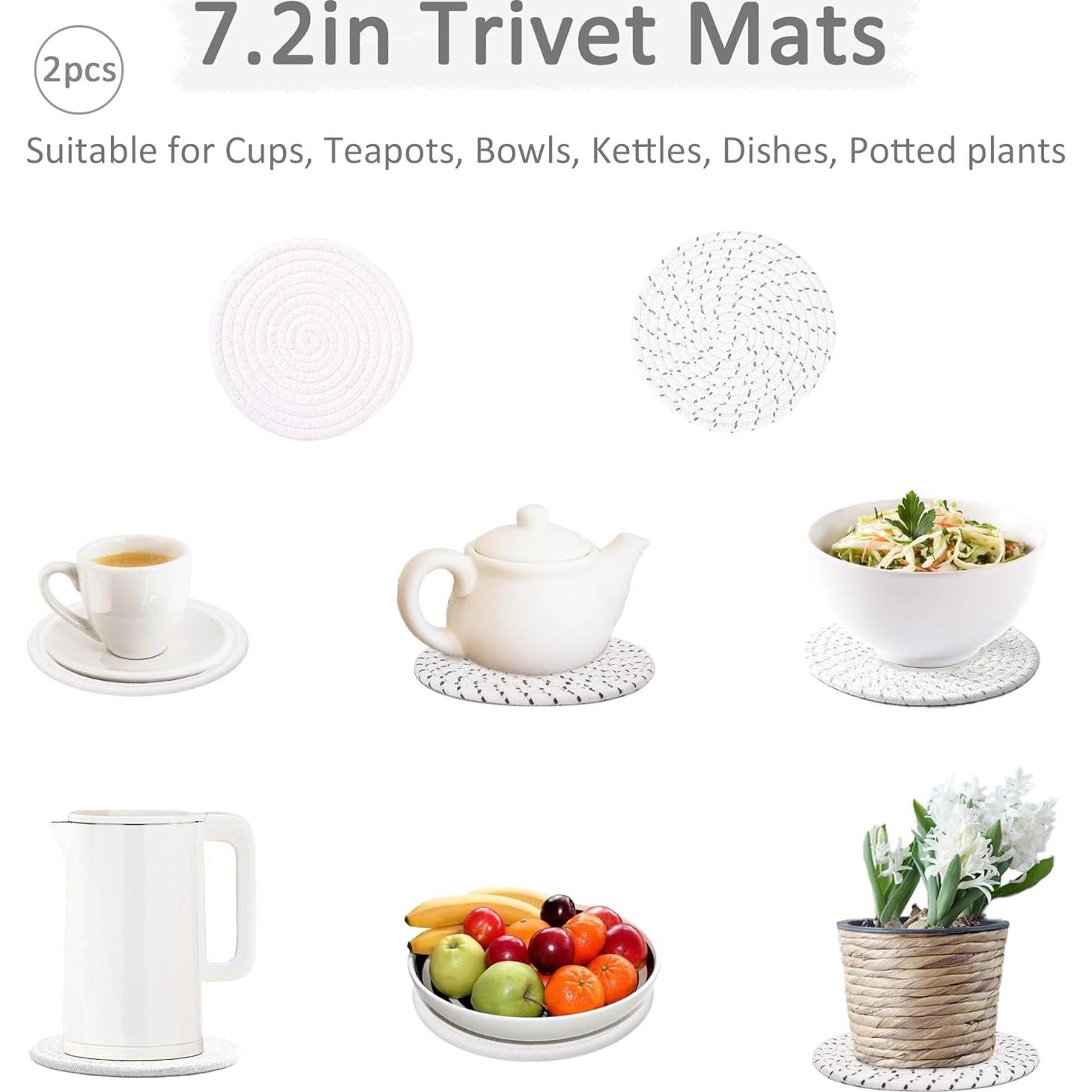 Juego de 5 manteles individuales ATREFUU 25.4cm y 18.3cm