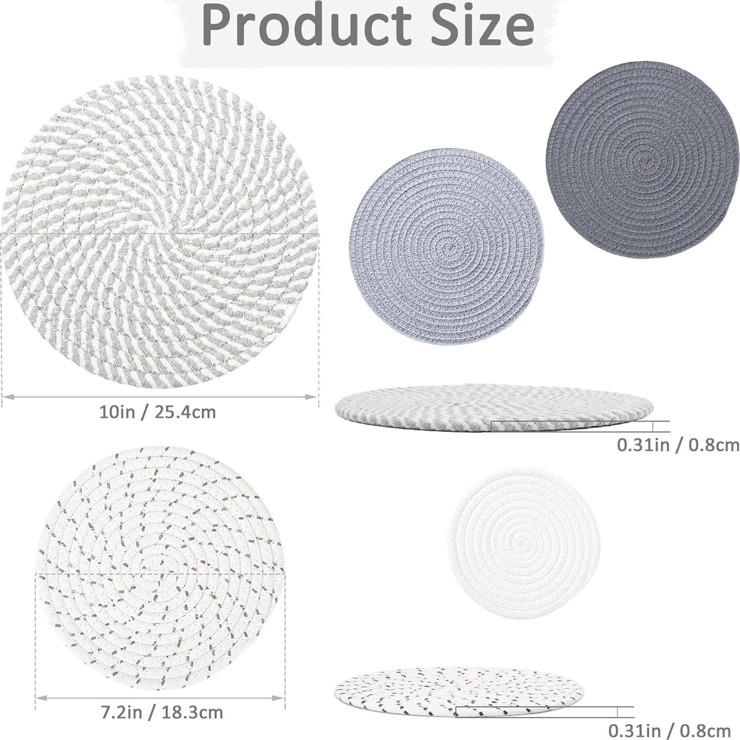 Juego de 5 manteles individuales ATREFUU 25.4cm y 18.3cm